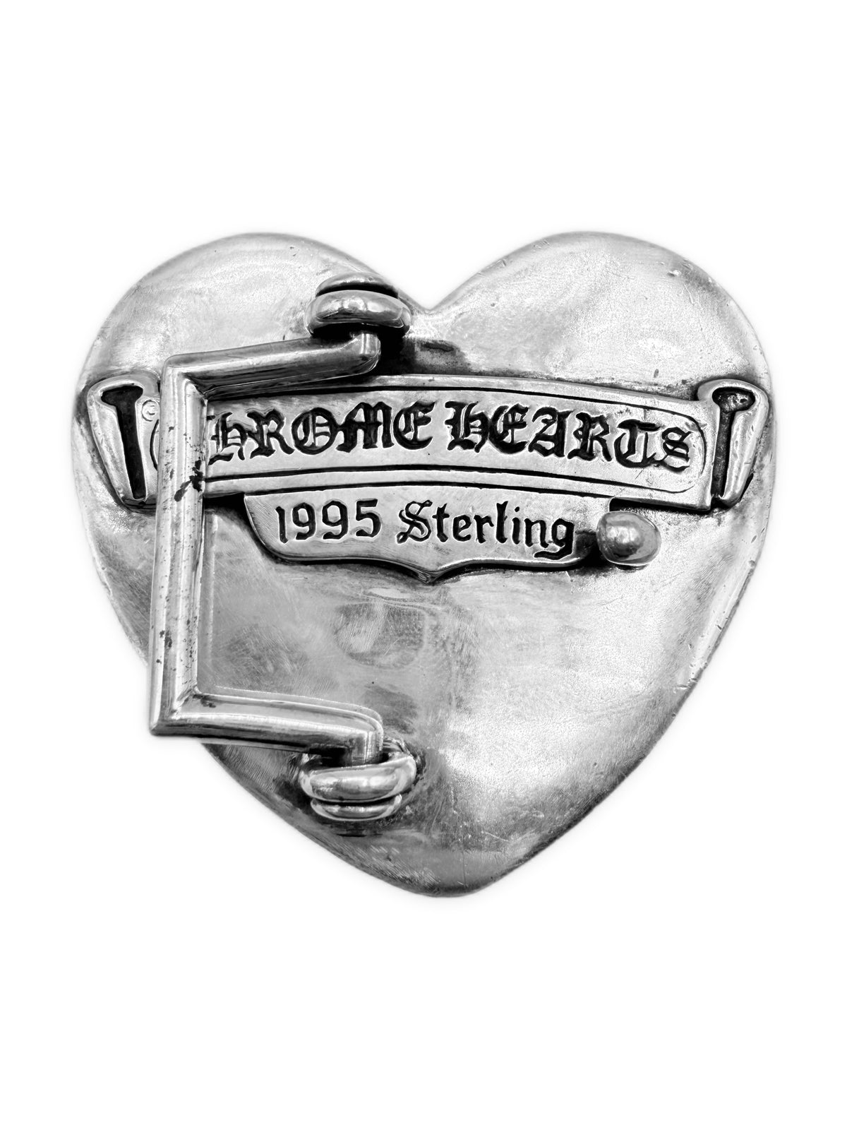 Chrome Hearts 1 inch Heart .925 Silver Belt Buckle