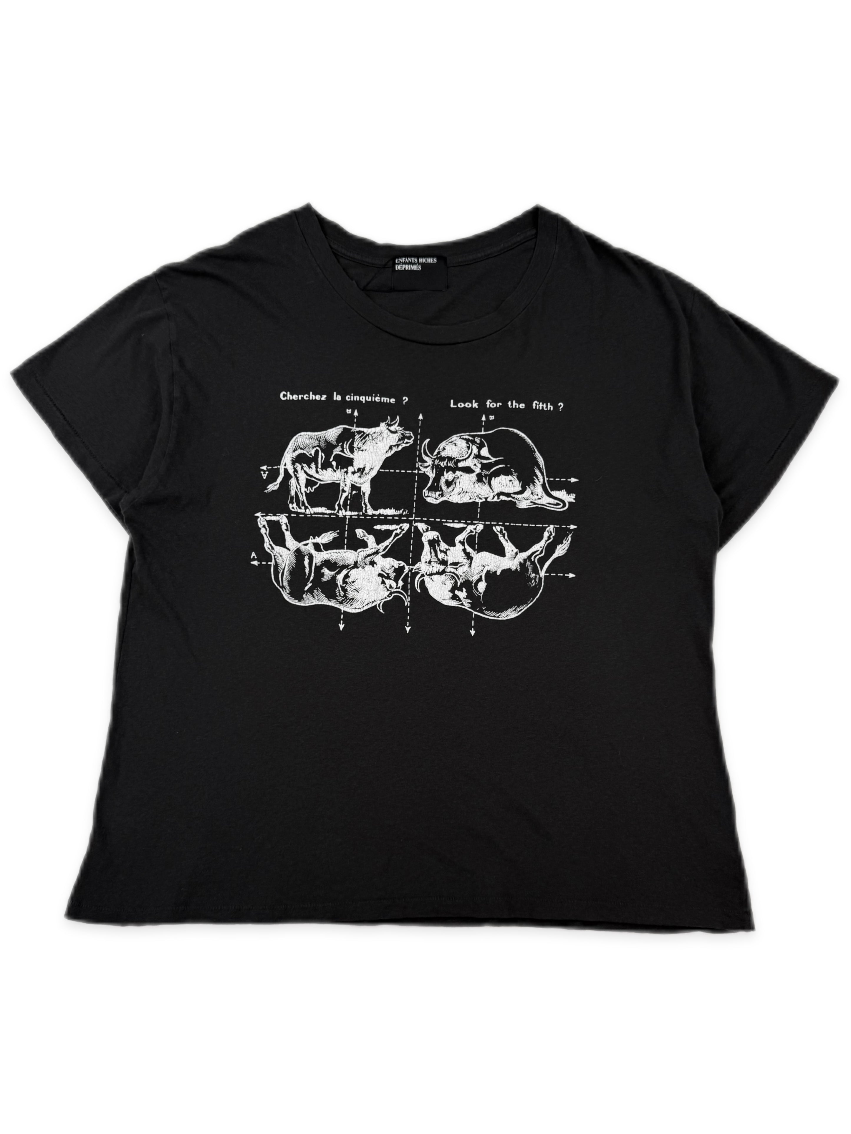 Enfants Riches Deprimes ‘Fifth Pig’ Black Graphic T-Shirt
