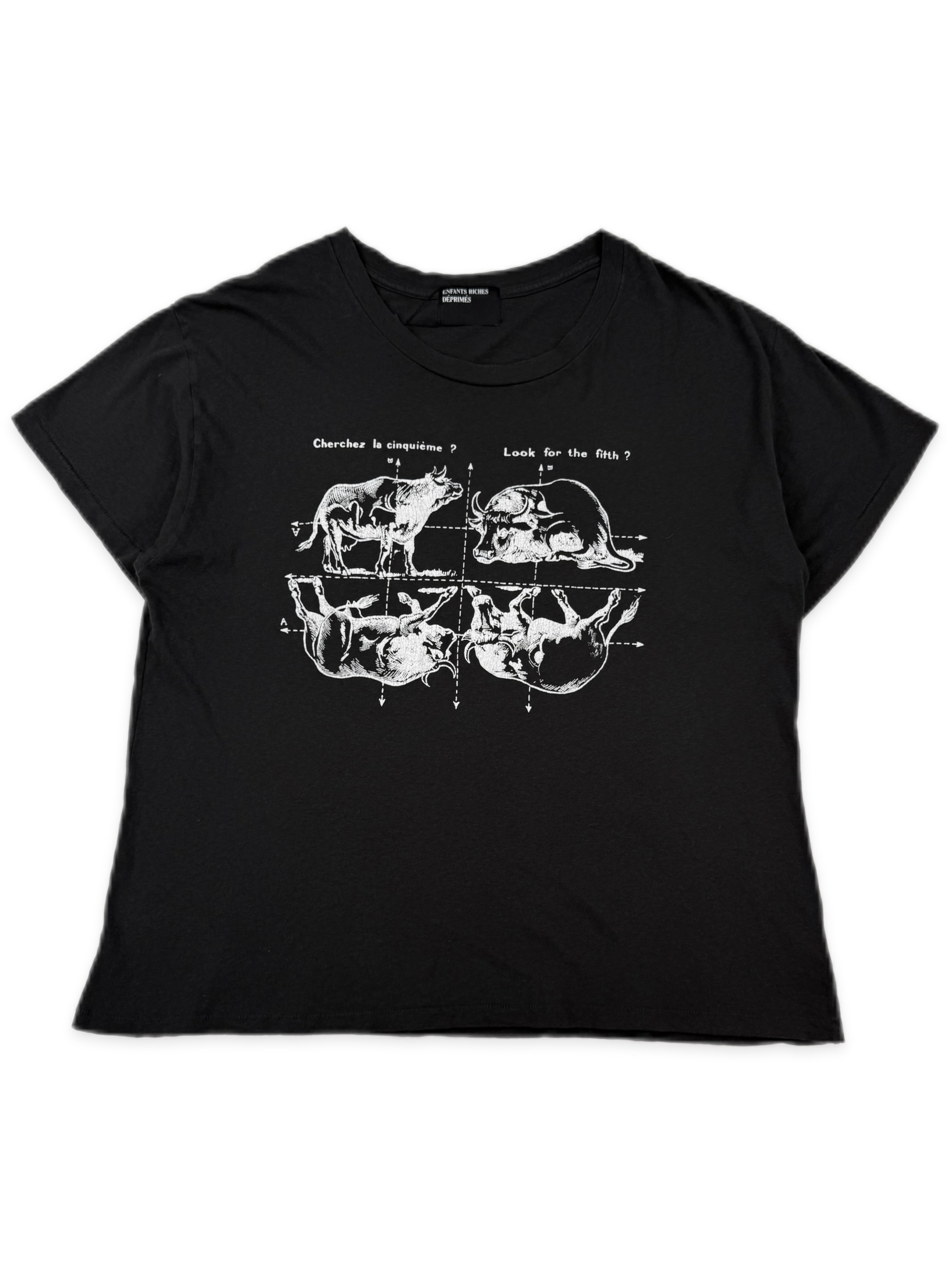 Enfants Riches Deprimes ‘Fifth Pig’ Black Graphic T-Shirt