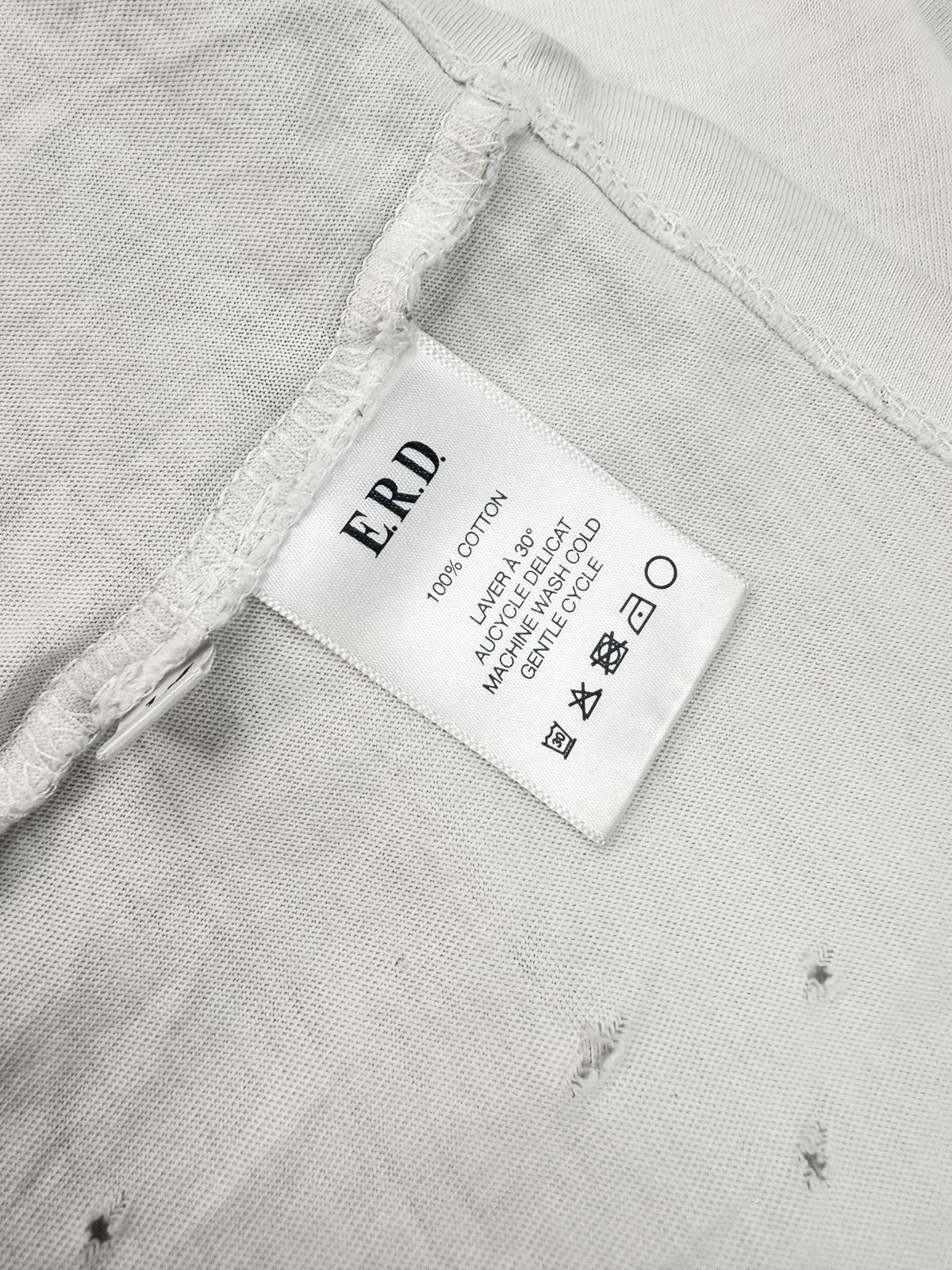 2012 Enfants Riches Deprimes ‘Parliament Light’ White Distressed T-Shirt