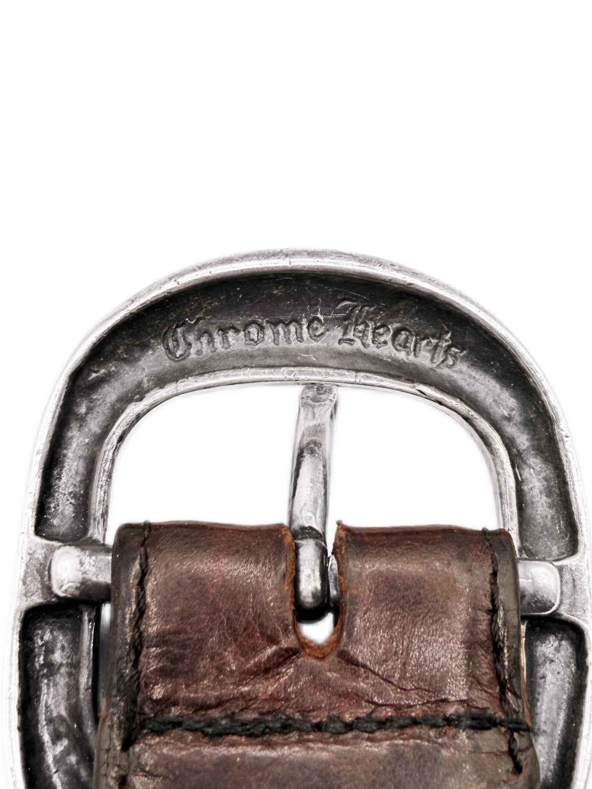 Chrome Hearts Gunslinger 1.5 in Brown .925 Silver Belt
