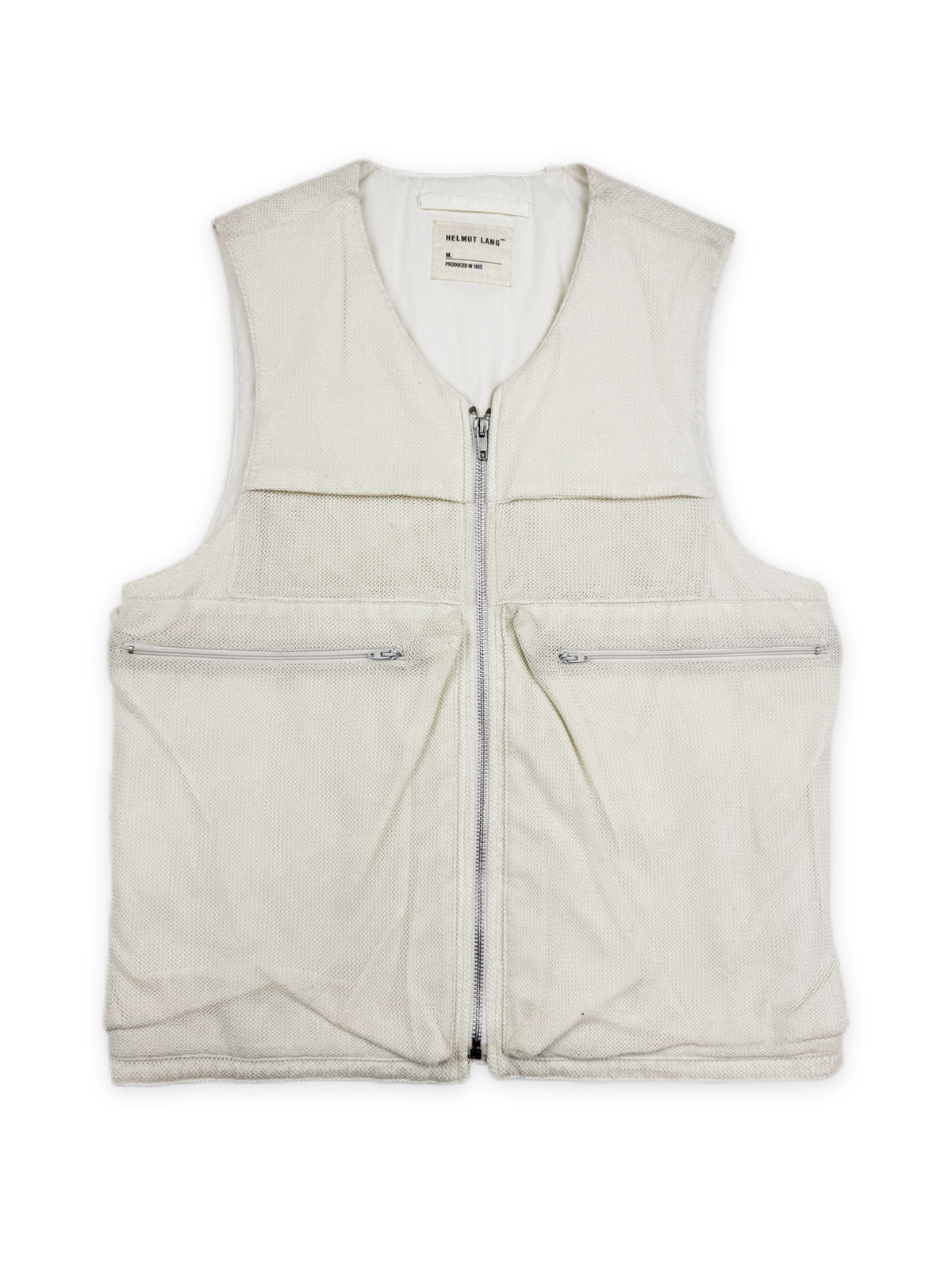 AW99 Helmut Lang Ballistic Nylon Beige Cargo Vest