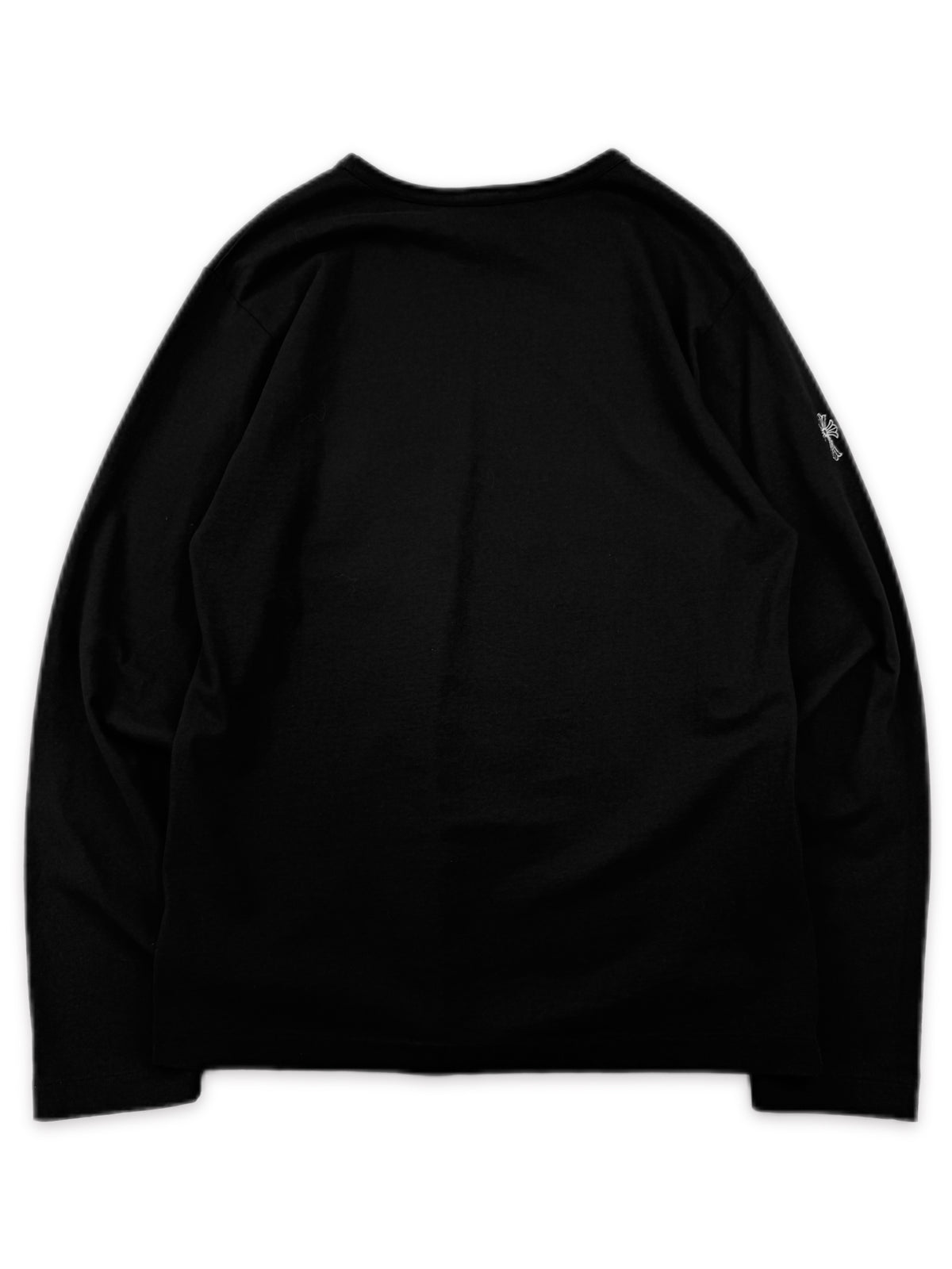 Chrome Hearts Eye Chart Embroidered Black Long Sleeve Shirt