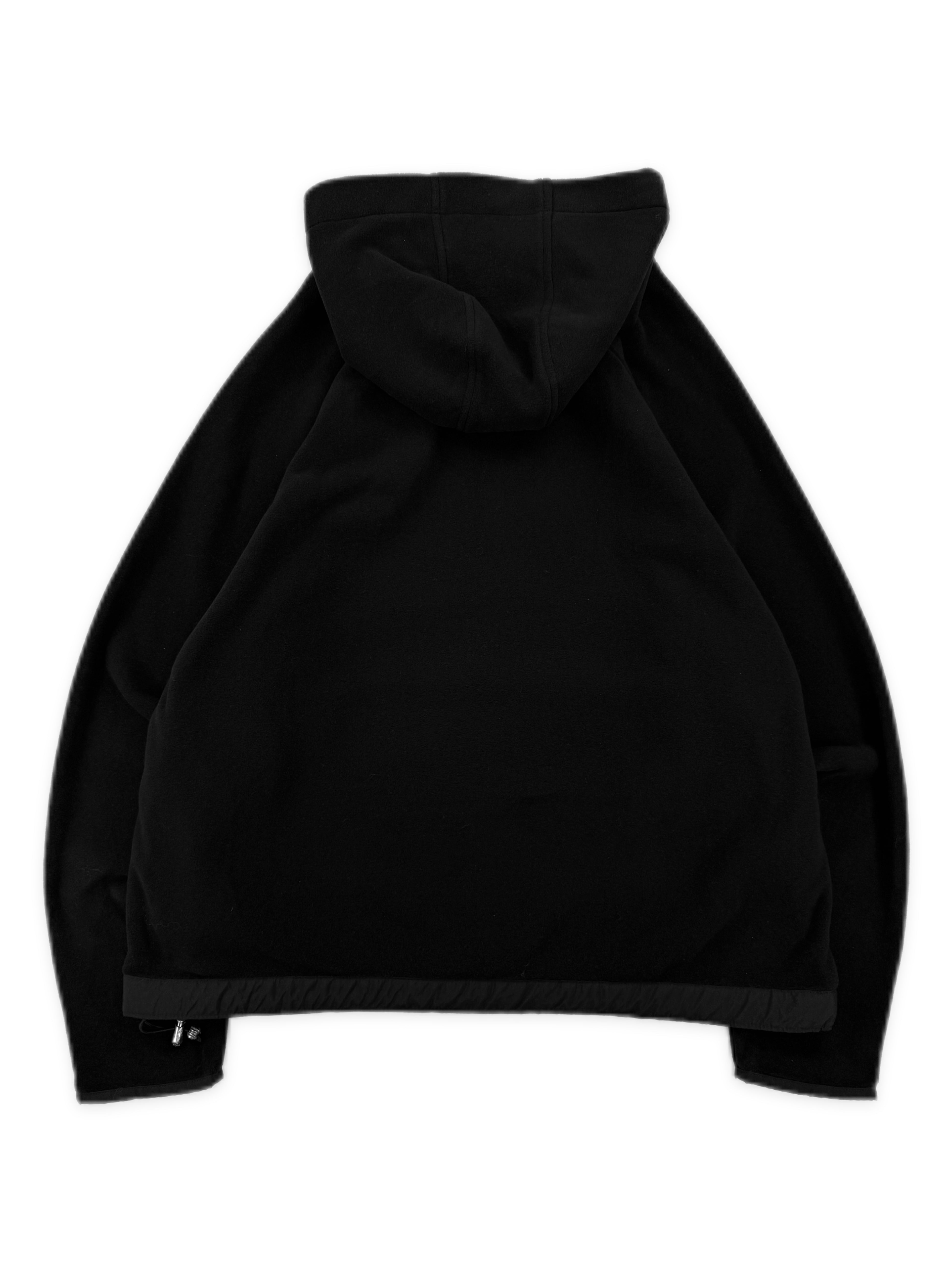 Chrome Hearts Plus Leather Patch Fleece Black Hoodie