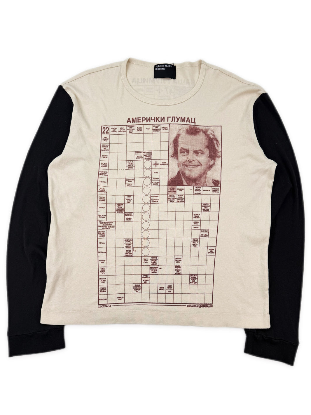 Enfants Riches Deprimes ‘Jack Serbian Fantasy’ Two Tone Long Sleeve