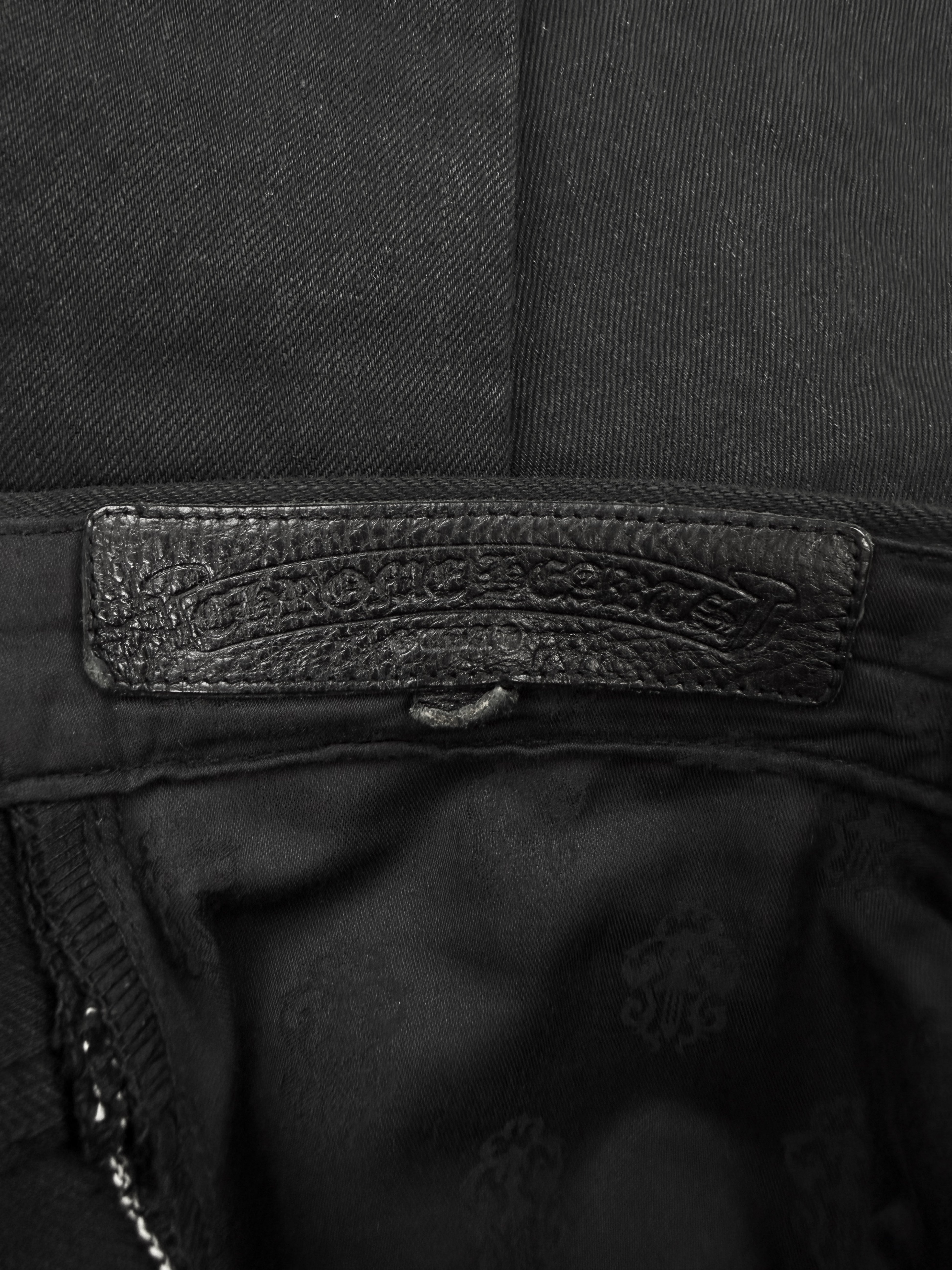 Chrome Hearts RS Cut Flared Black .925 Silver Denim Jeans