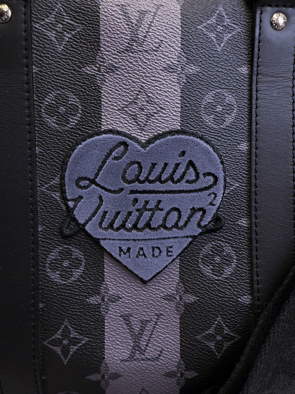 Louis Vuitton x Nigo Striped Keepall Bandouliere 55 Monogram Striped Eclipse Duffle Bag