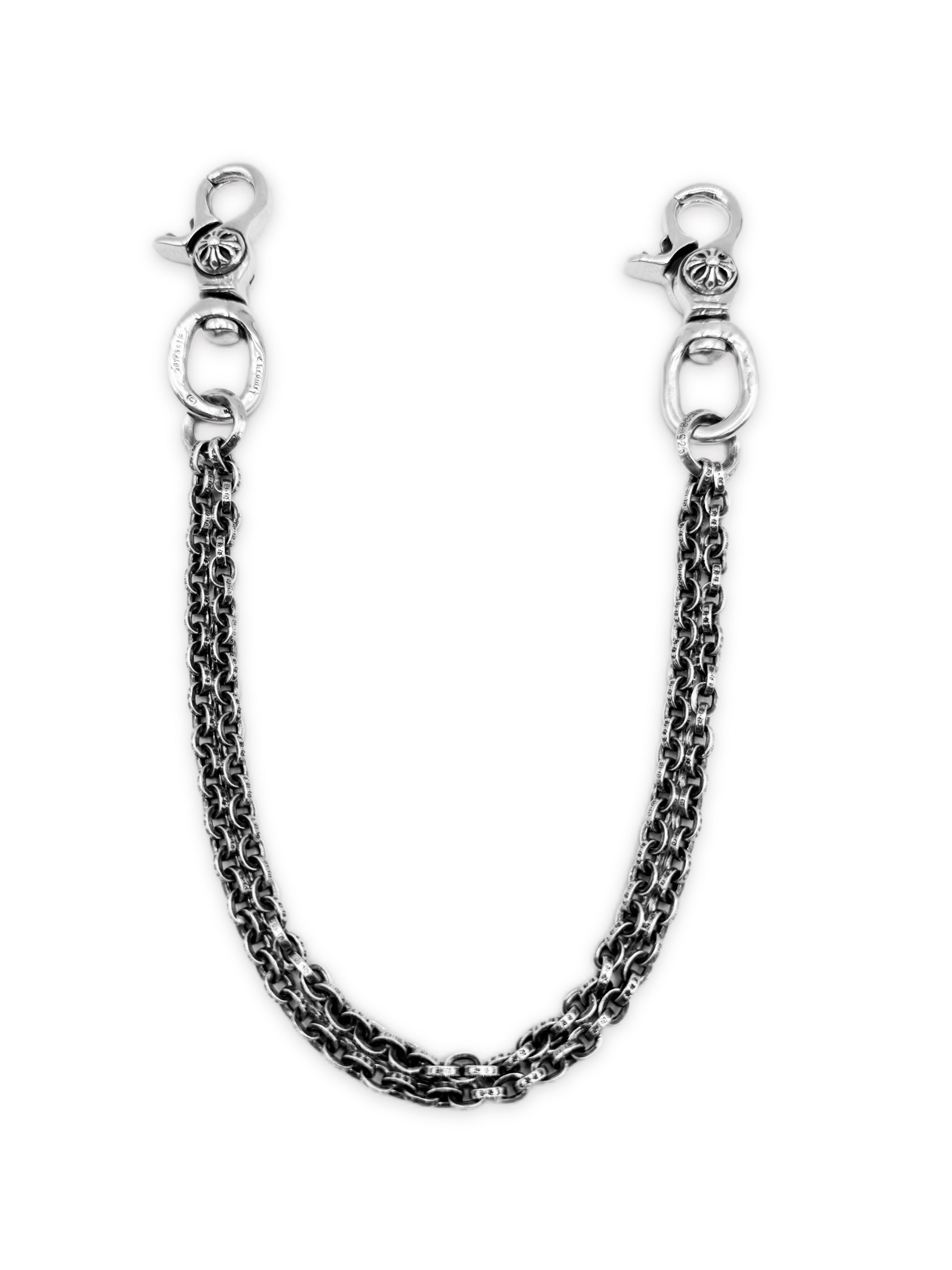 Chrome Hearts Double Paper Chain 15 in Lobster Clasp Wallet Chain