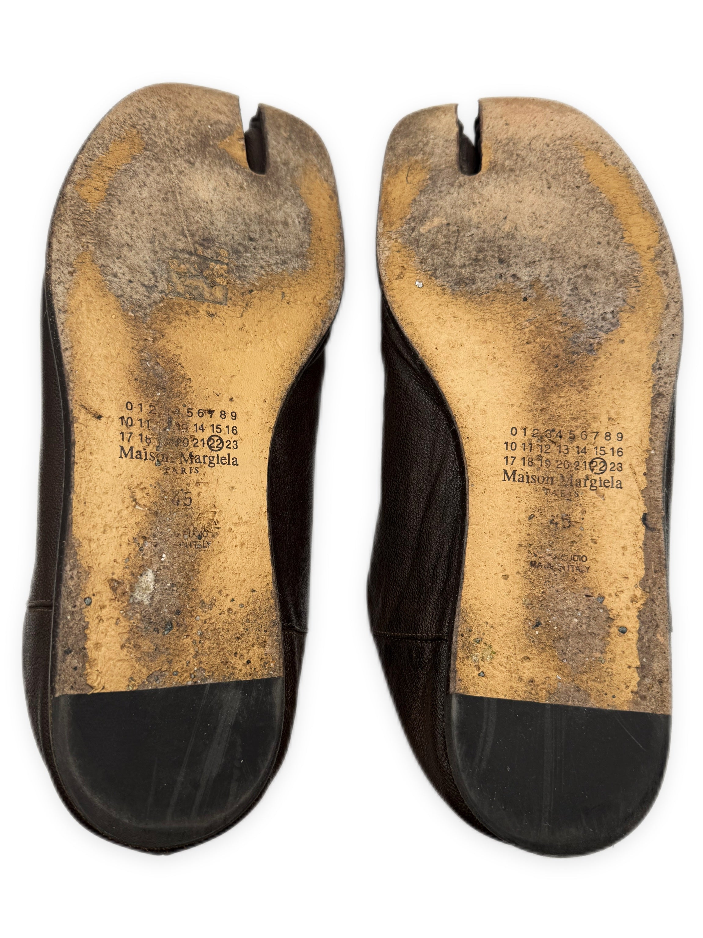 Maison Margiela Tabi Split Toe Brown Babouche Leather Loafer