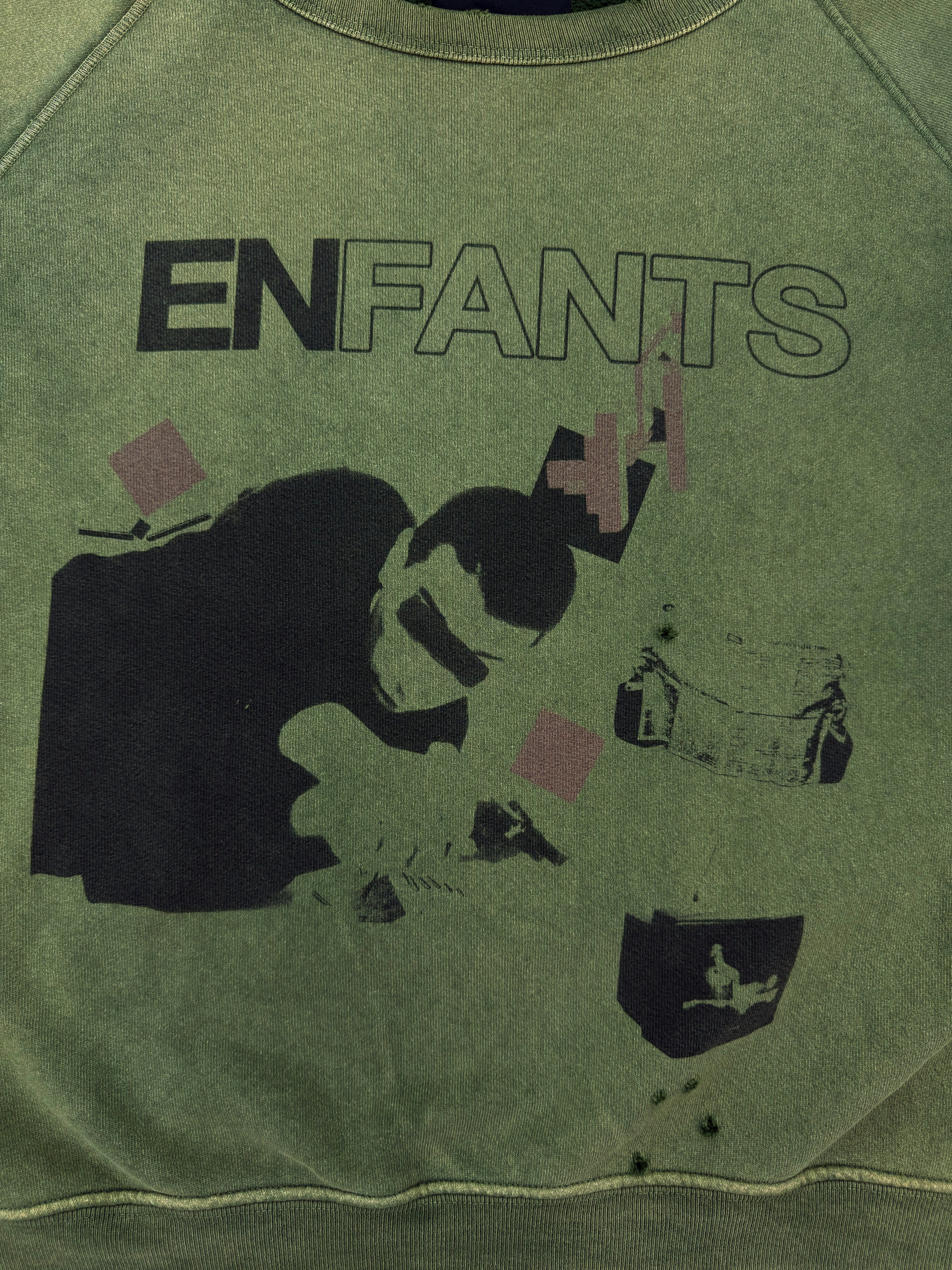 Enfants Riches Deprimes ‘My Death’ Green Raglan Crewneck