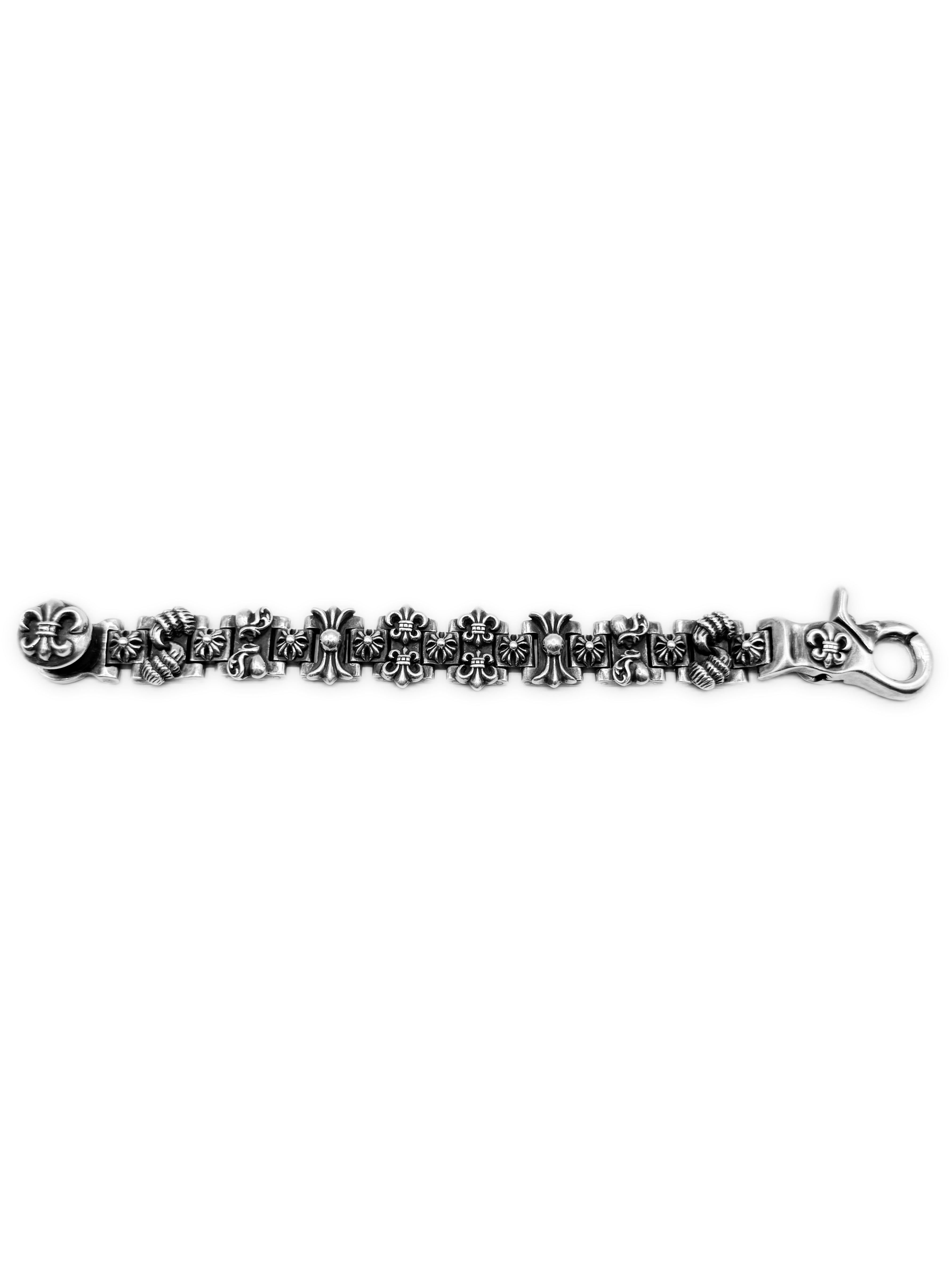 Chrome Hearts Elemental H Link .925 Lobster Clasp Bracelet