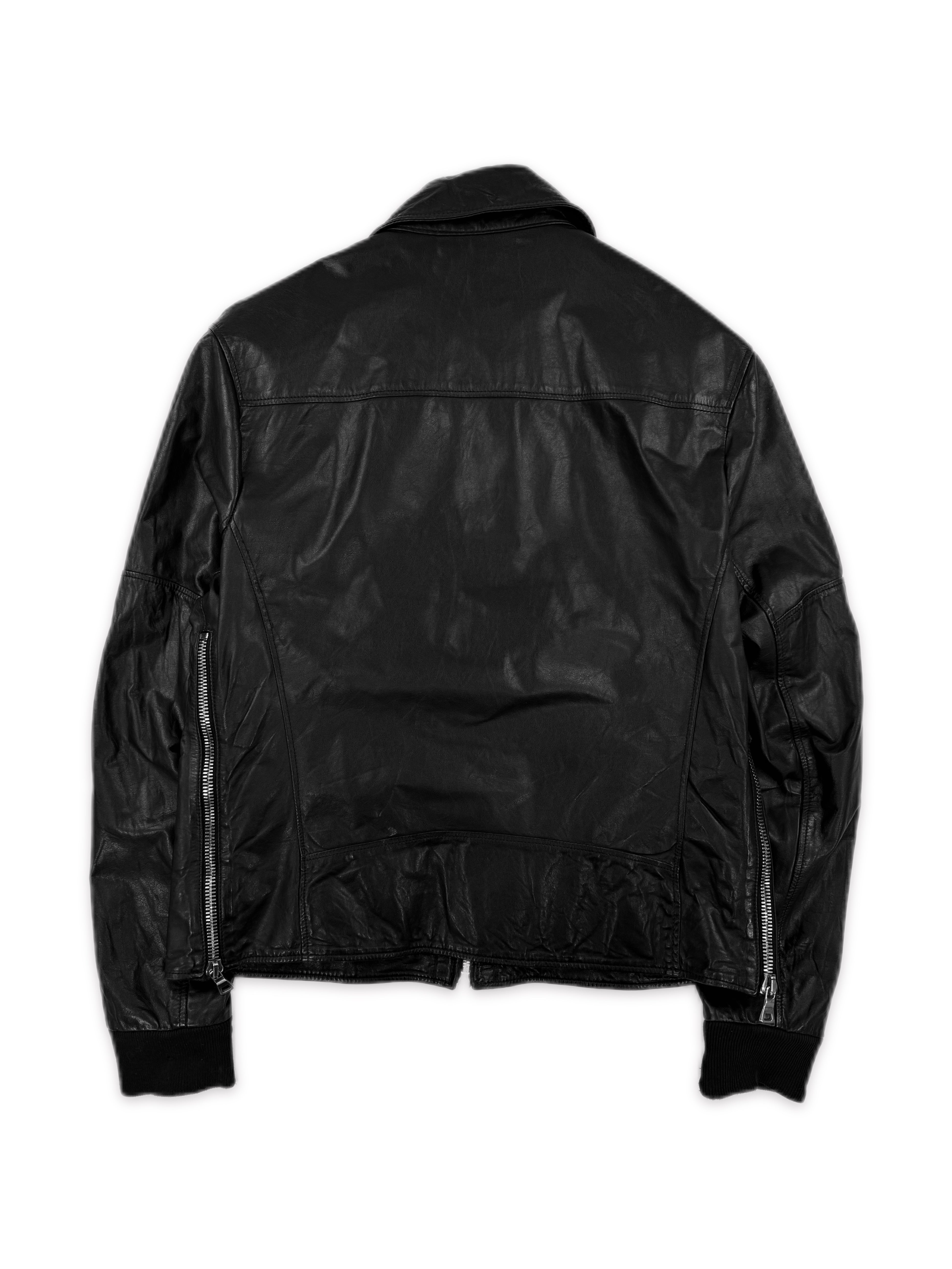 SS11 Balmain by Christophe Decarnin ‘Safety Pin’ Black Leather Jacket