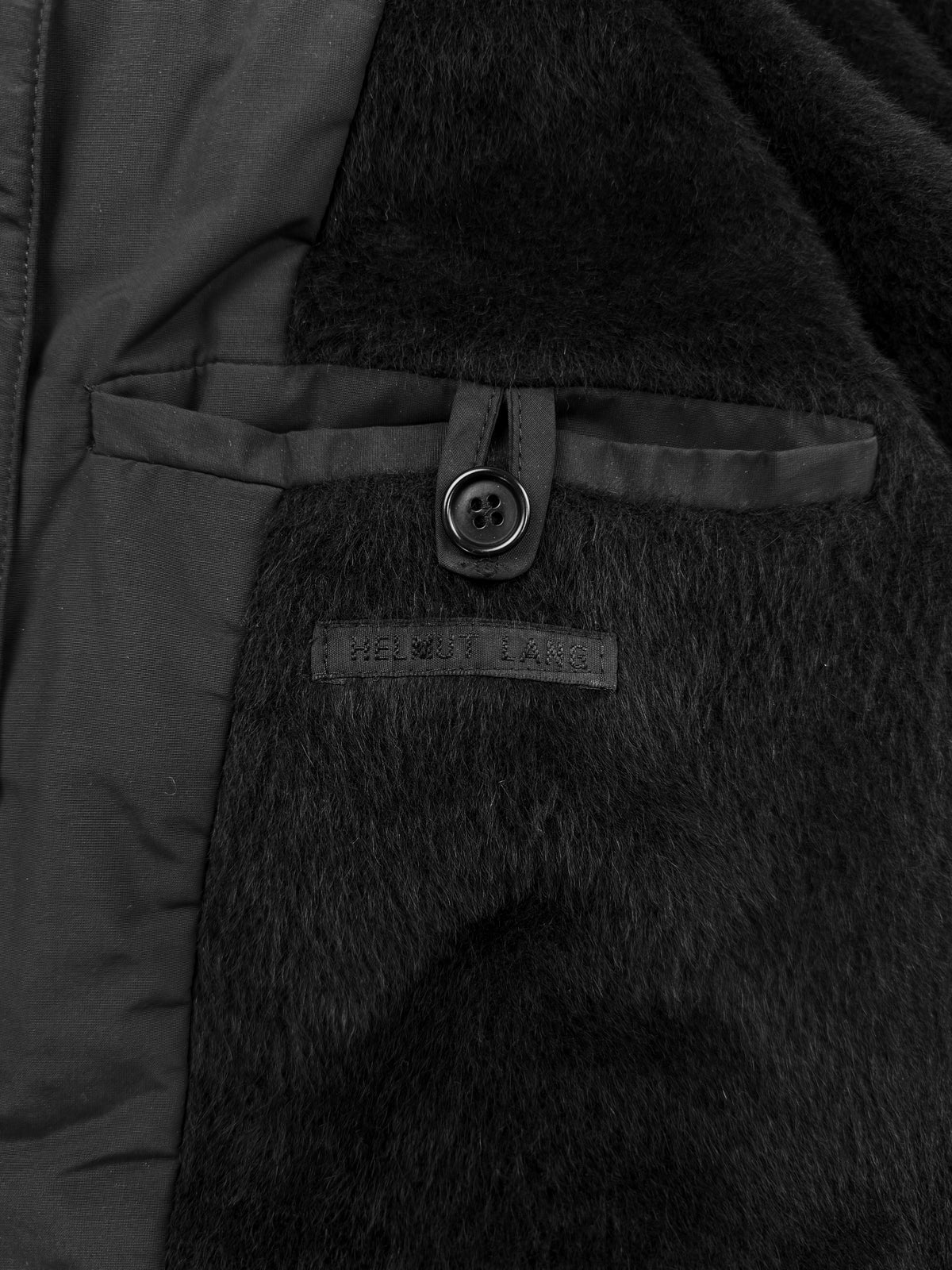 AW99 Helmut Lang Alpaca Fur Lined Nylon Ballistic Astro Parka