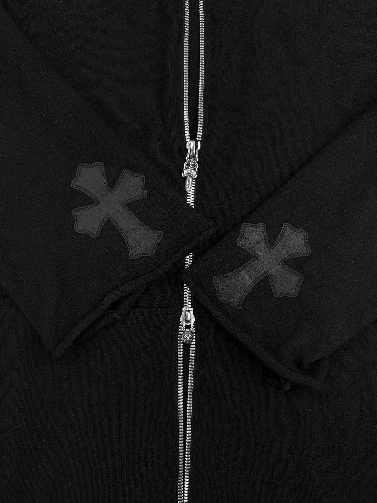 Chrome Hearts Cross Patch Cashmere Dagger Zip Hoodie