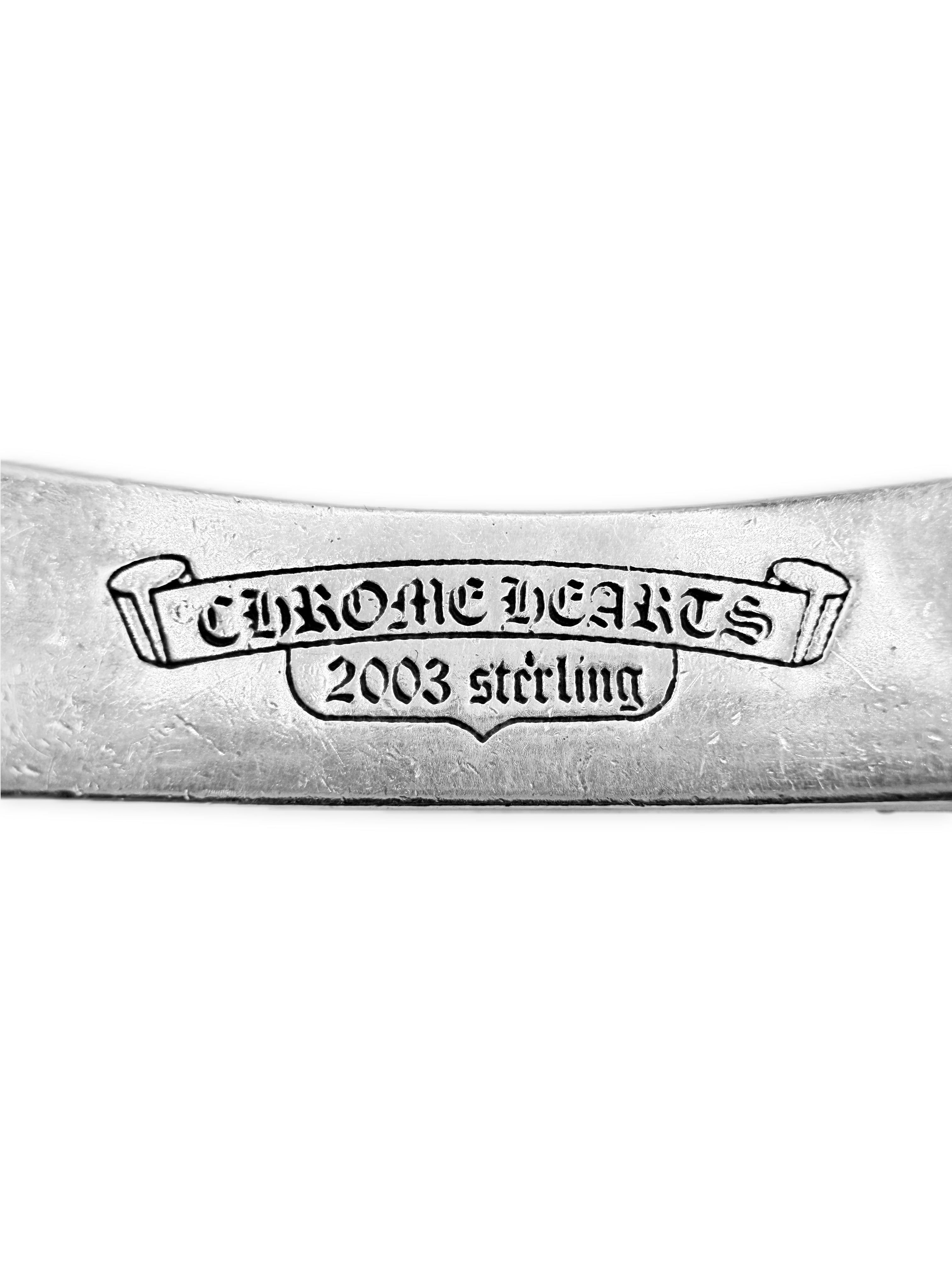 Chrome Hearts ‘Fuck You’ ID .925 Cuban Silver Link Bracelet