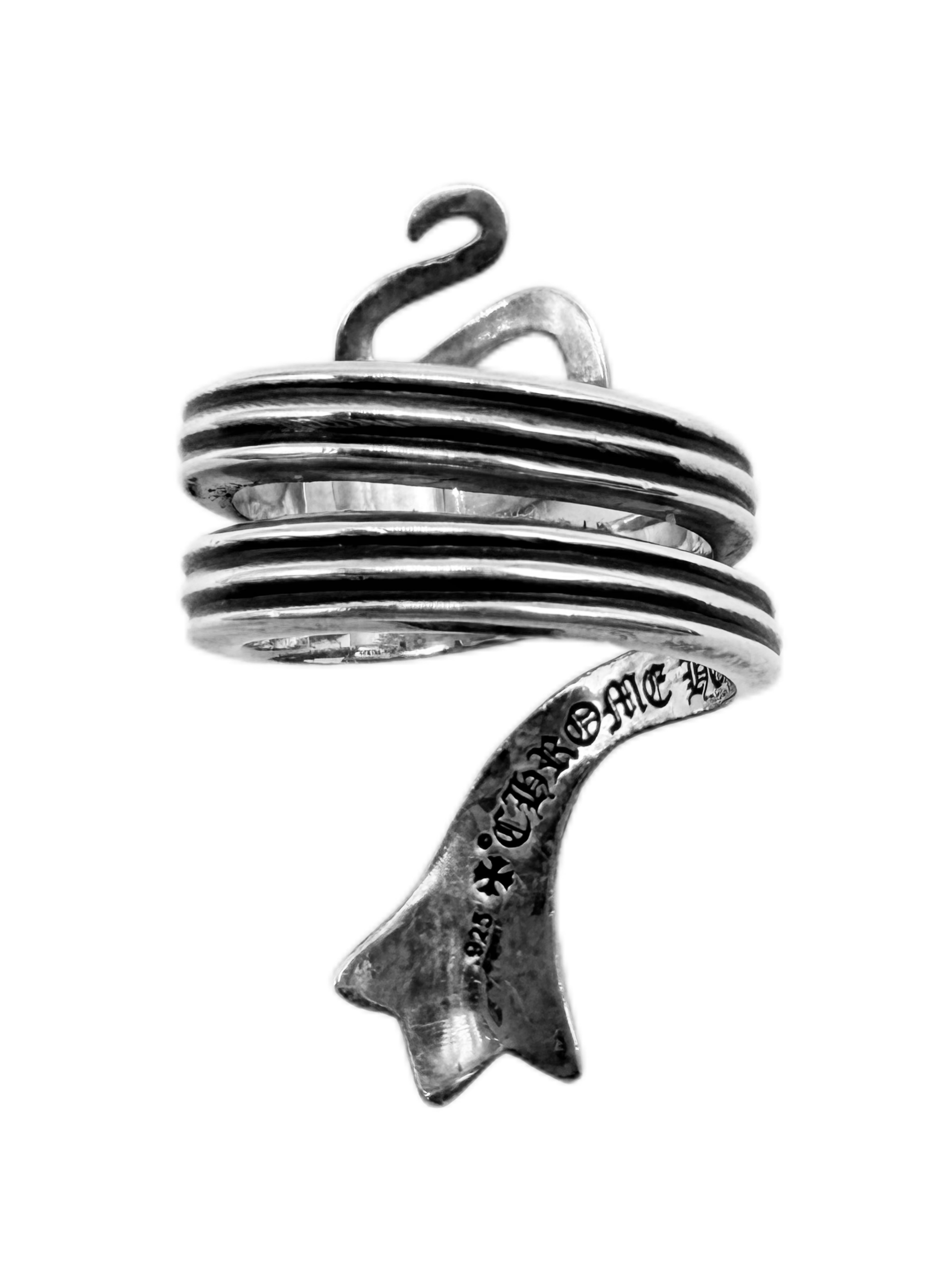 Chrome Hearts Snake Wrap Spiral .925 Silver Ring