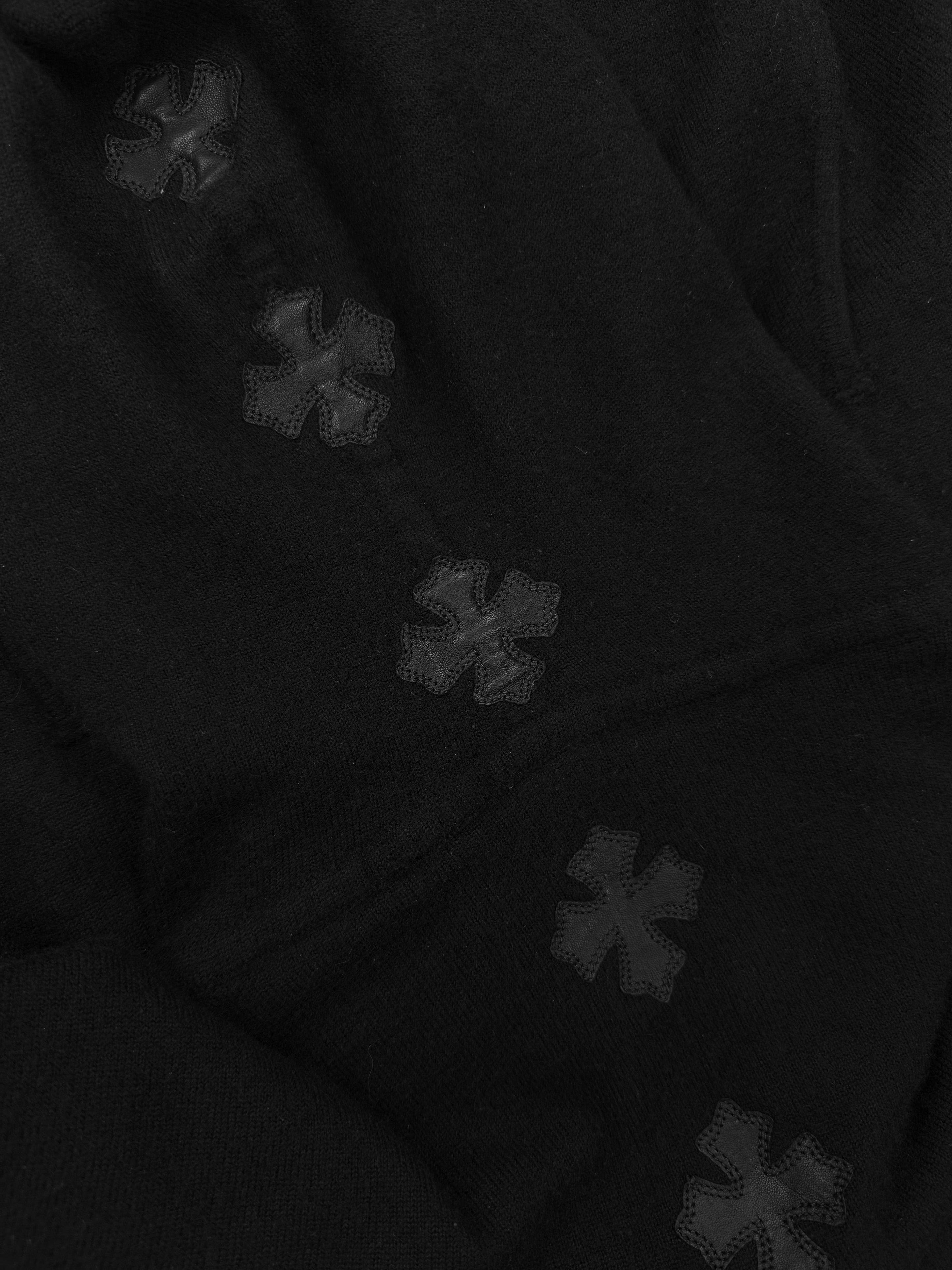 Chrome Hearts Plus Spine Patch Cashmere Dagger Zip Hoodie
