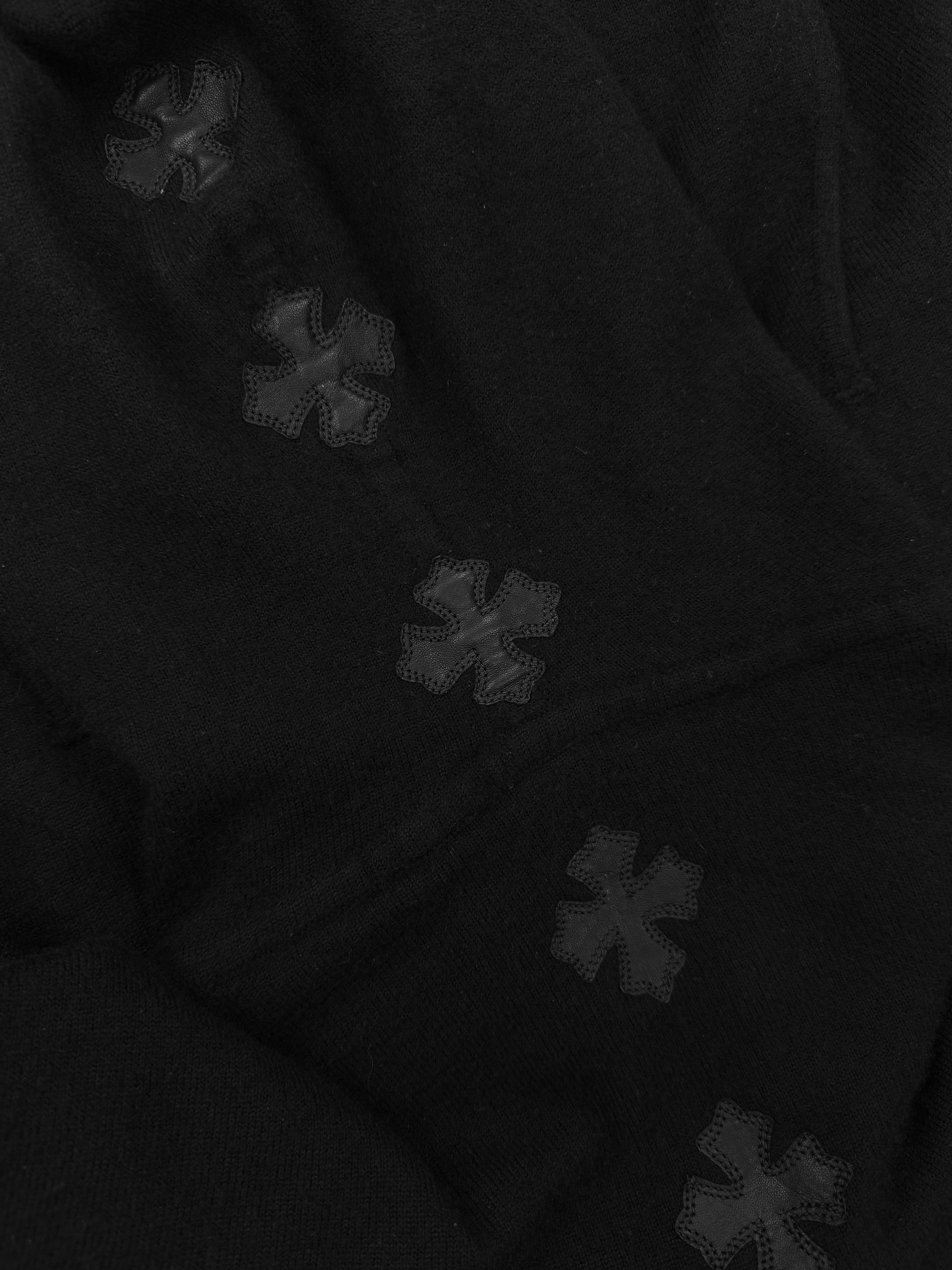 Chrome Hearts Plus Spine Patch Cashmere Dagger Zip Hoodie