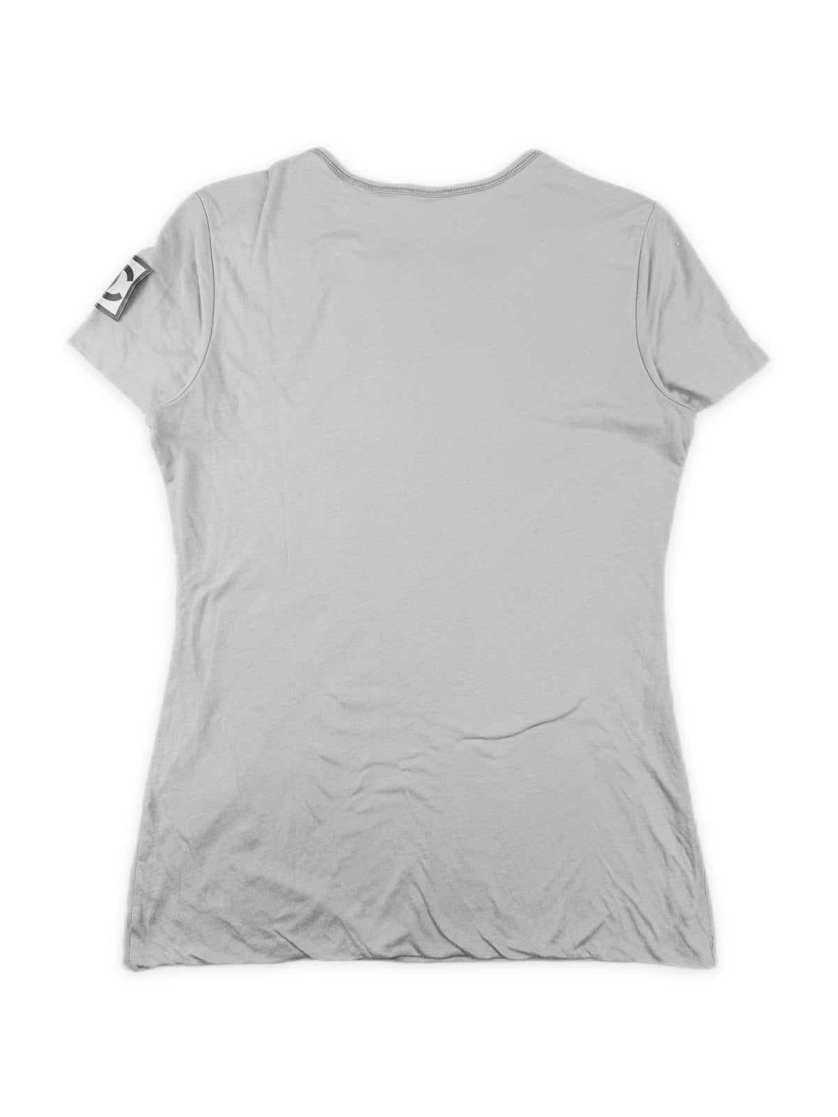 SS99 Chanel Identification Sleeve CC Logo Grey Fitted T-Shirt