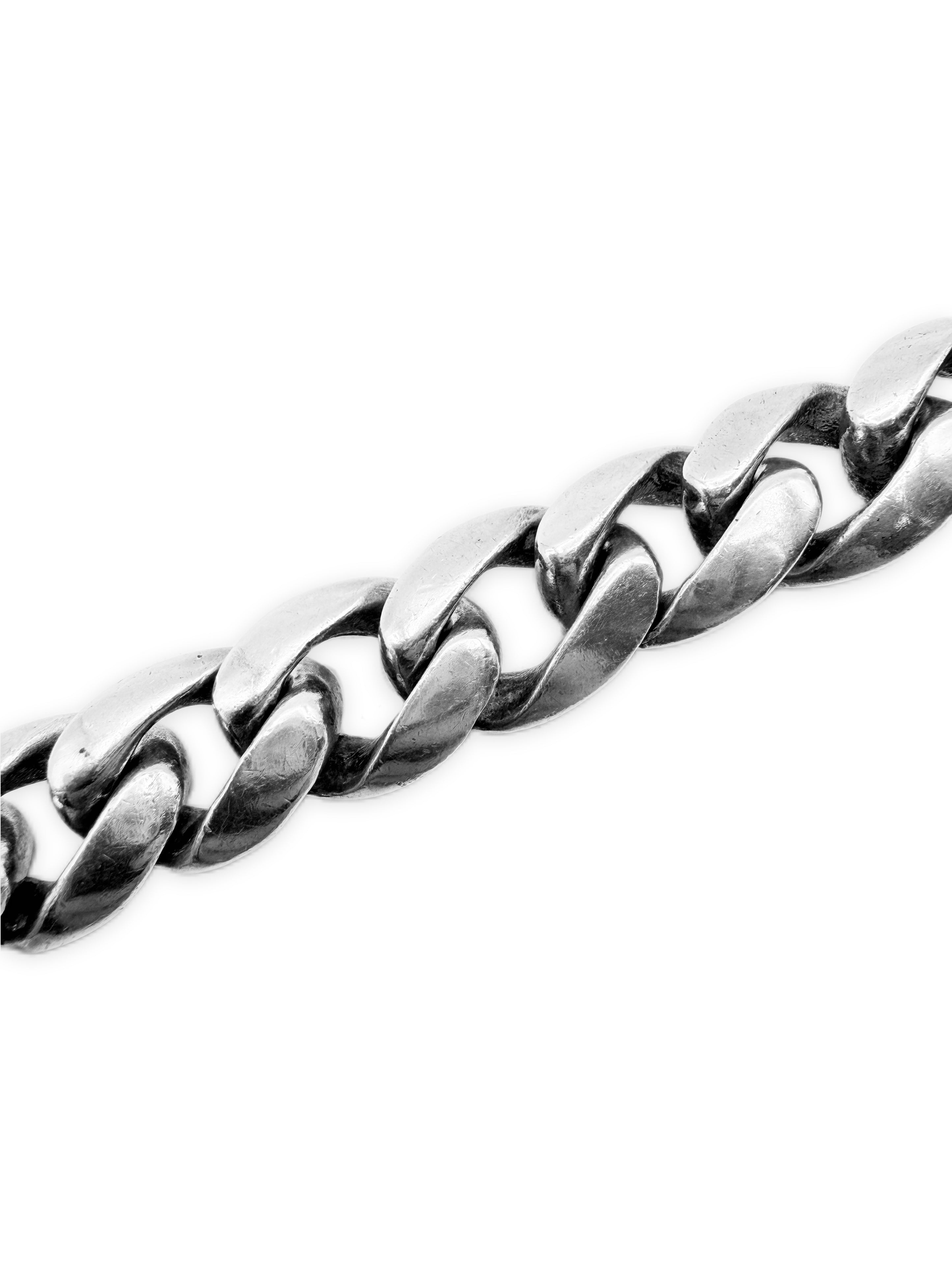 Chrome Hearts ‘Fuck You’ ID .925 Cuban Silver Link Bracelet