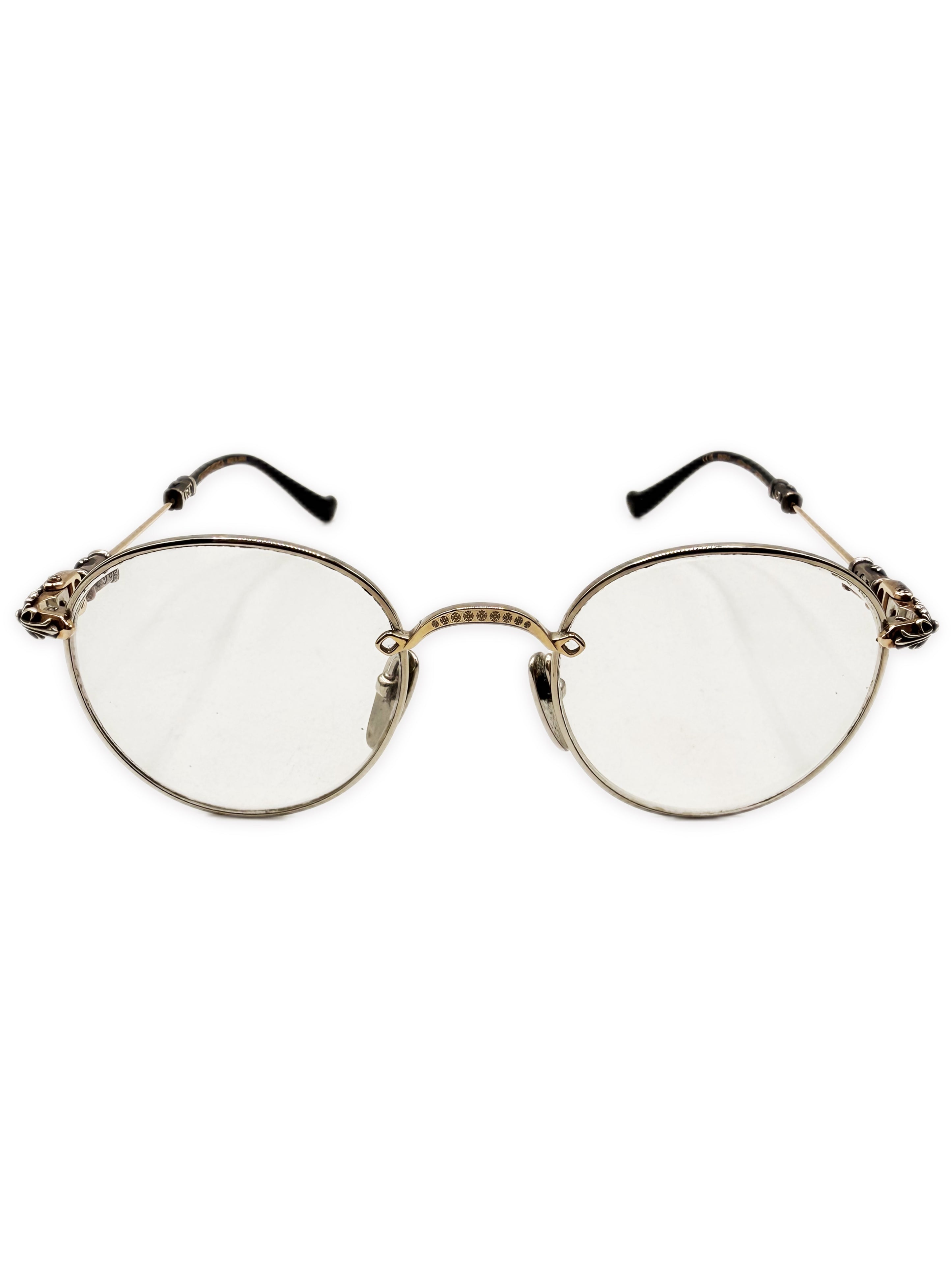 Chrome Hearts Bubba-A 18k Gold Plated Rimless Sunglasses