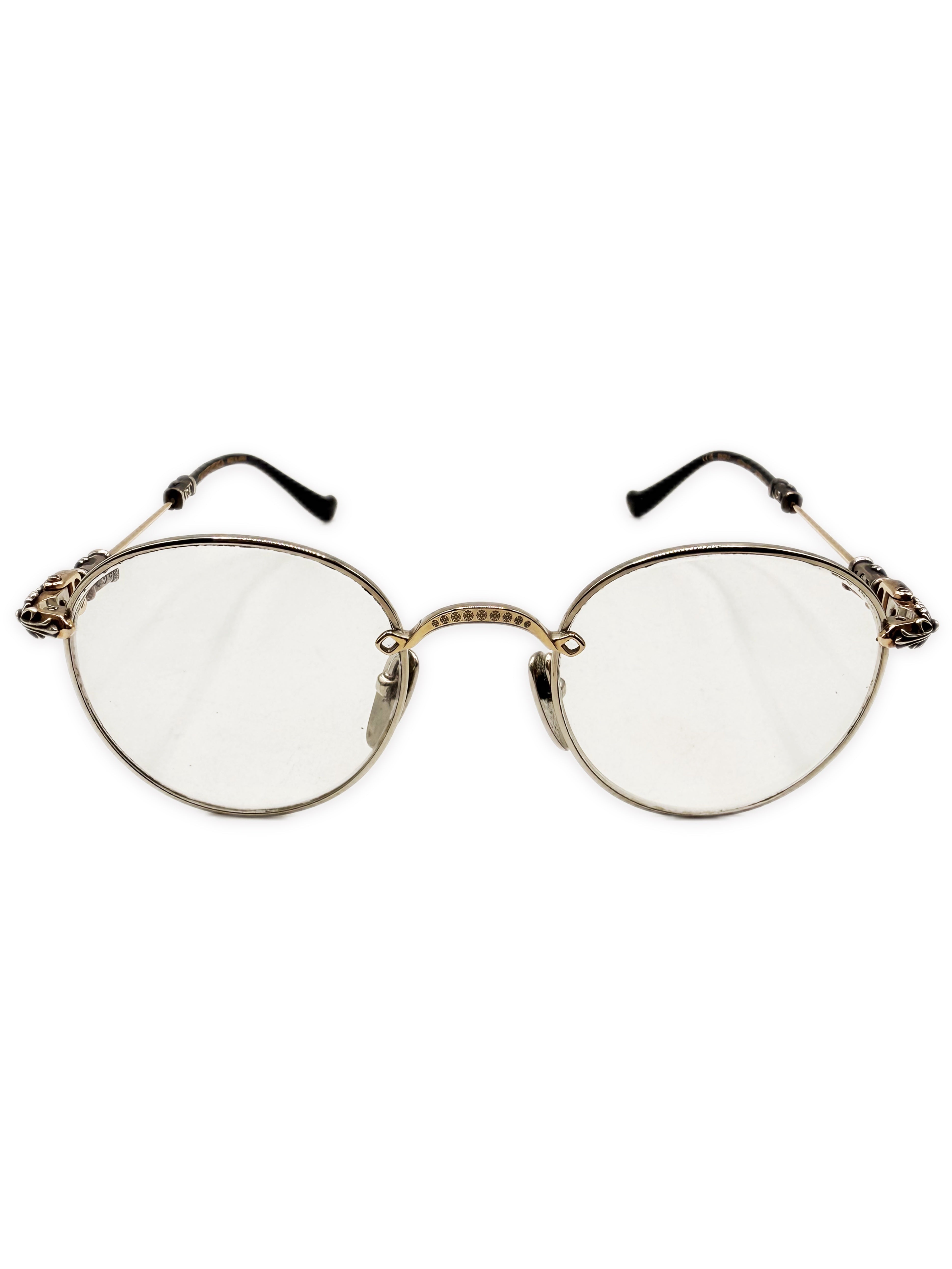 Chrome Hearts Bubba-A 18k Gold Plated Rimless Sunglasses