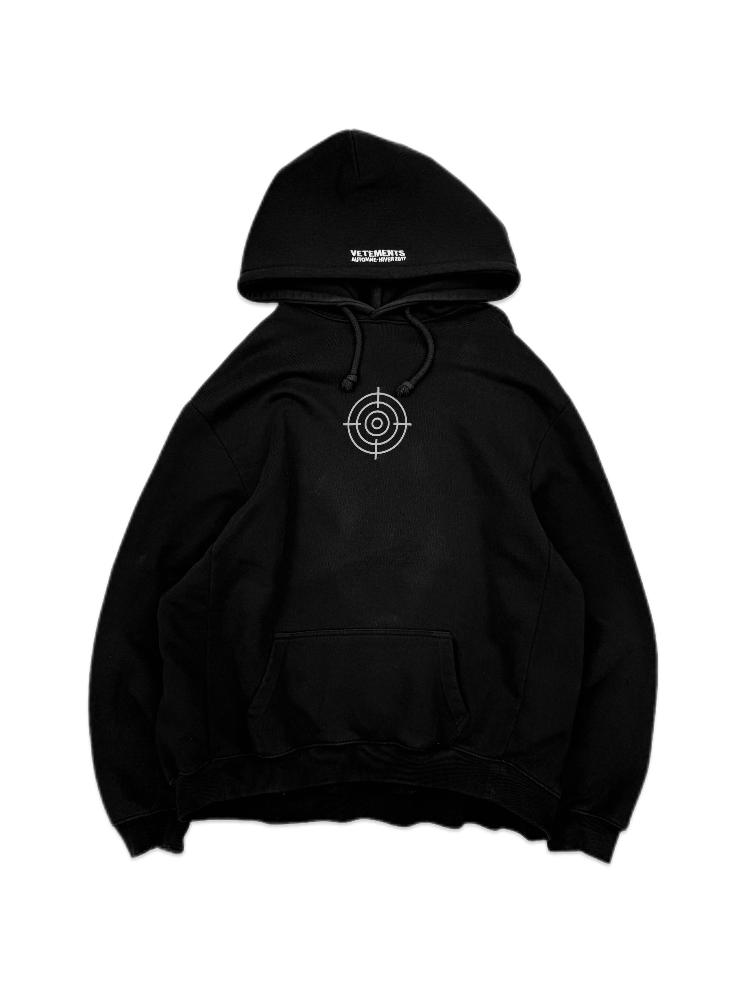 AW16 Vetements ‘Eleven Inch Gun Club’ Target Black Hoodie