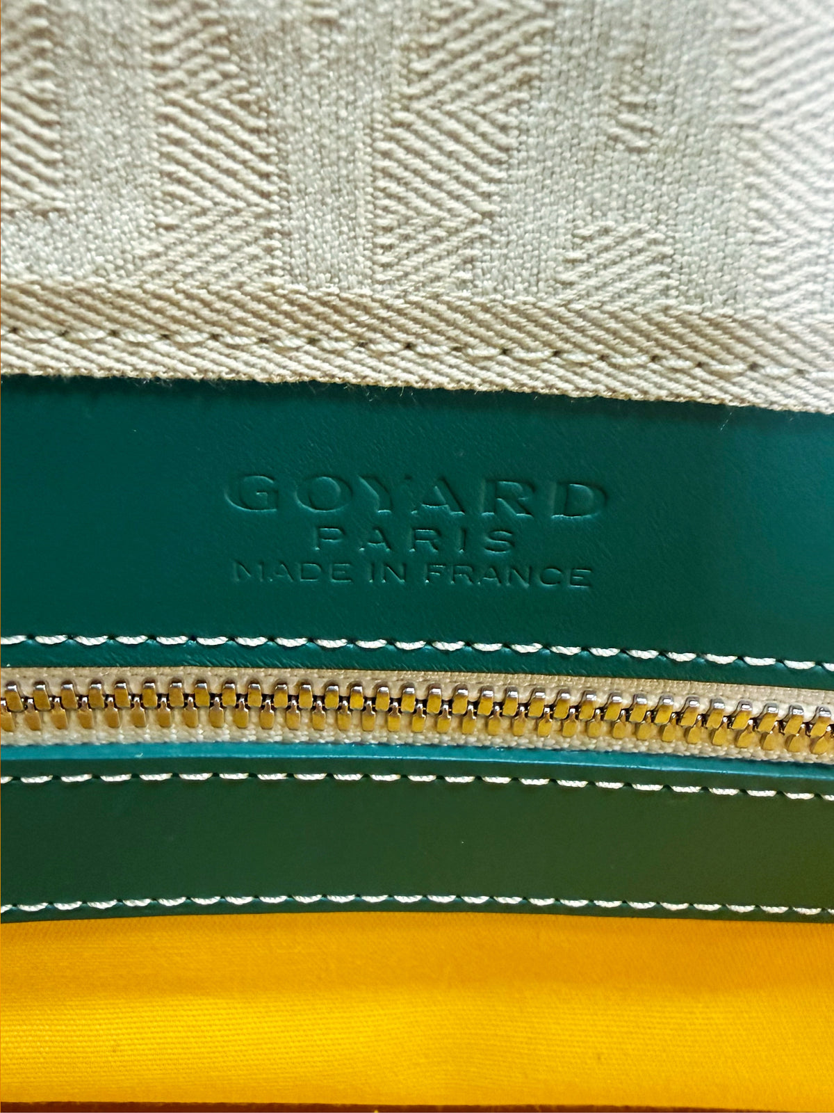Goyard Boeing 55 Green Canvas Goyardine Monogram Duffle Bag