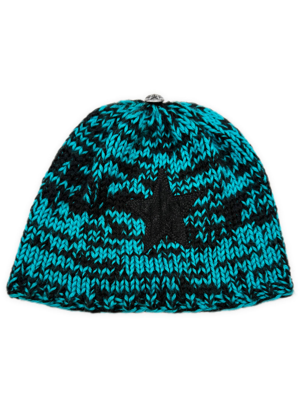 Chrome Hearts Star Patch Blue Gradient .925 Silver Knit Beanie
