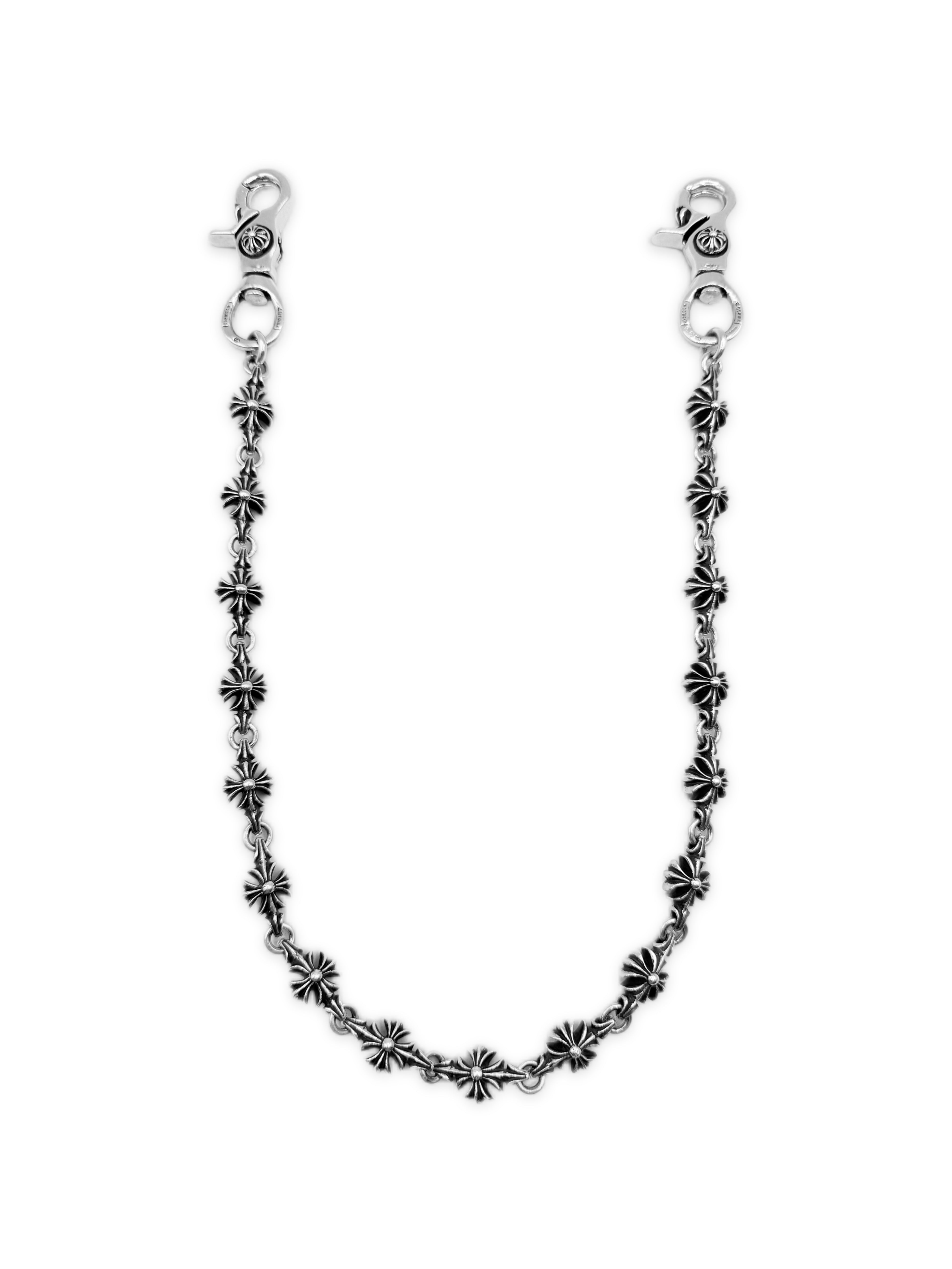 Chrome Hearts Plus 24 in Double Lobster Clasp .925 Silver Wallet Chain