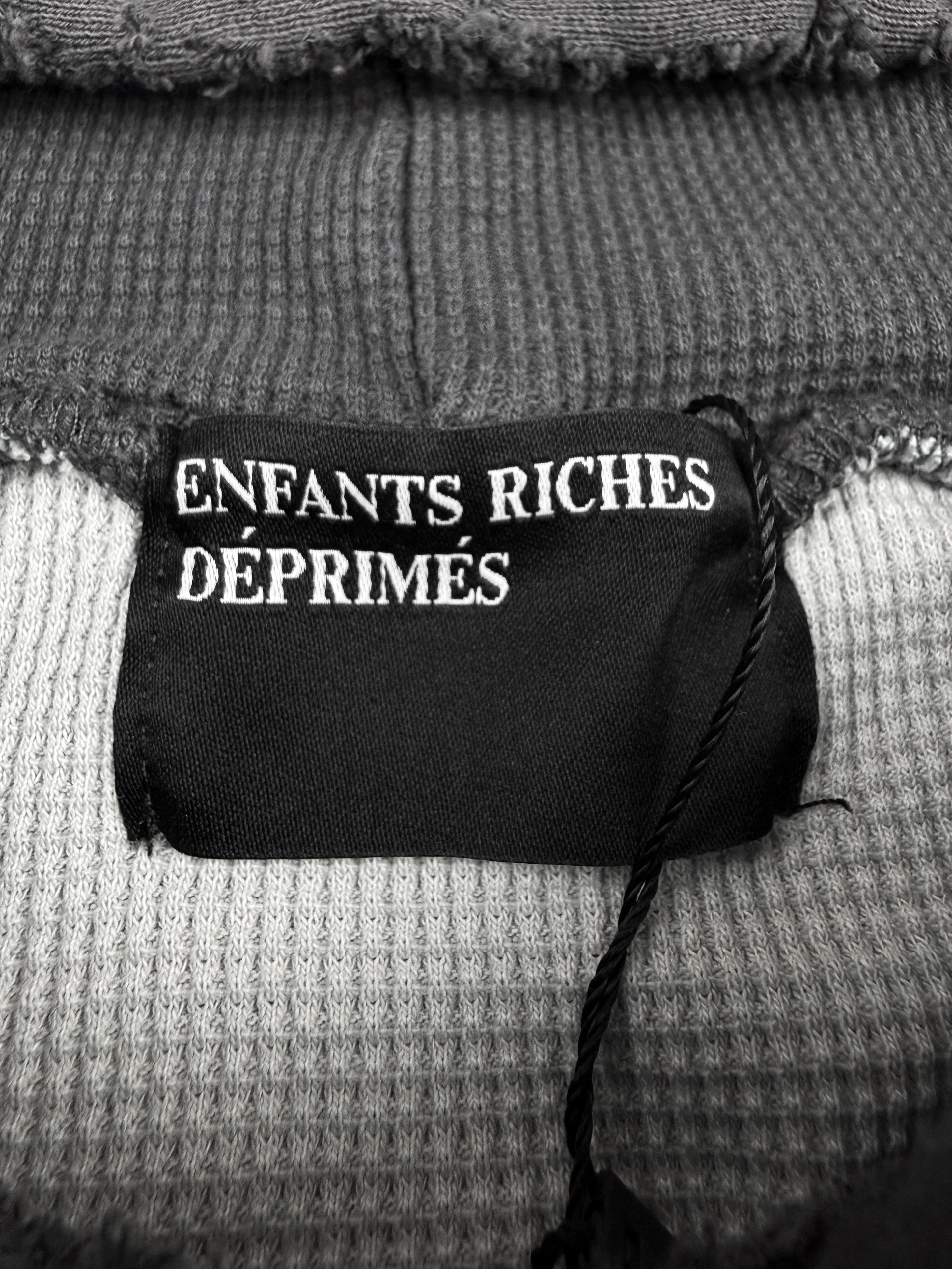 Enfants Riches Deprimes Logo Distressed Thermal Lined Hoodie
