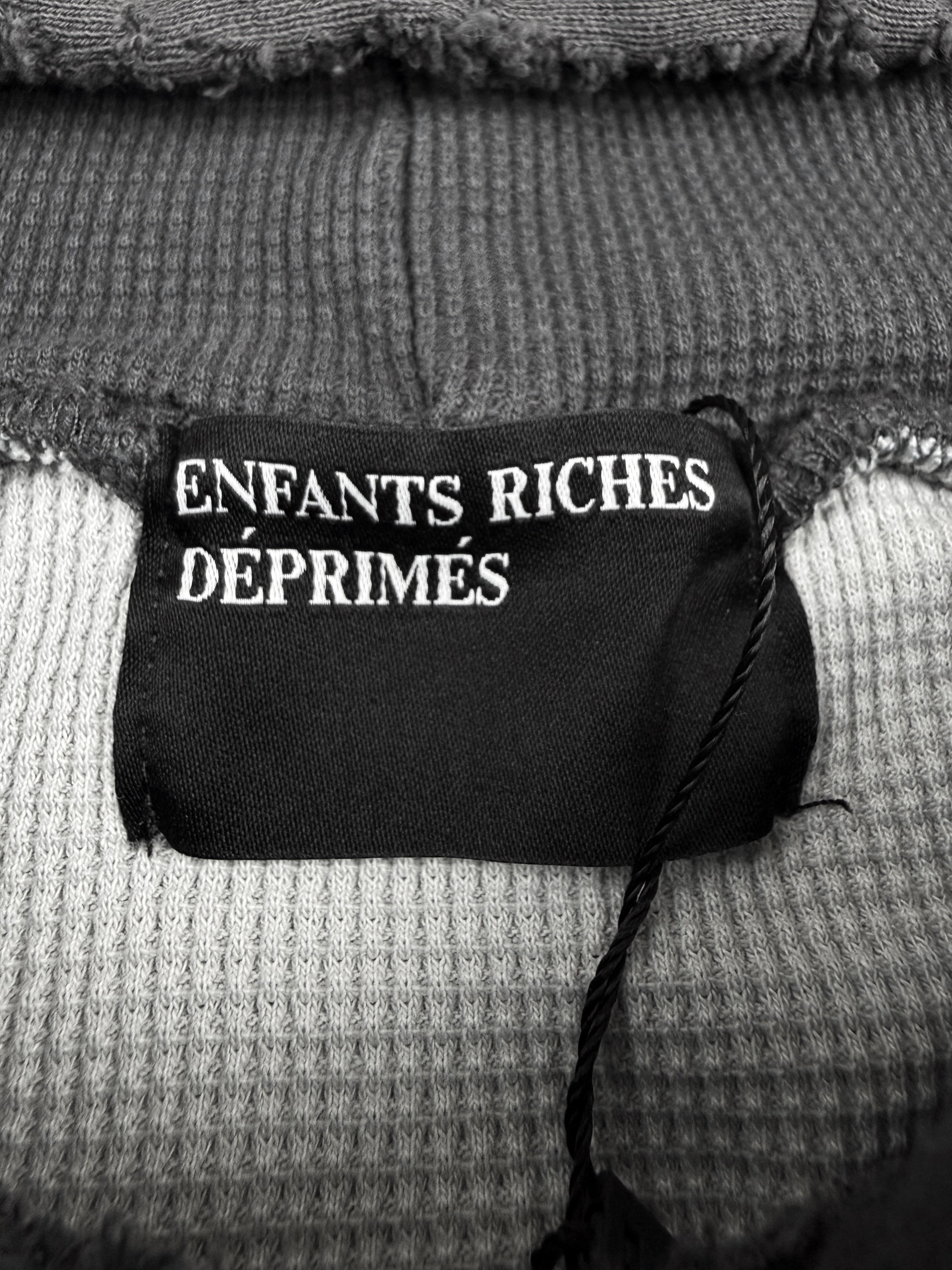 Enfants Riches Deprimes Logo Distressed Thermal Lined Hoodie