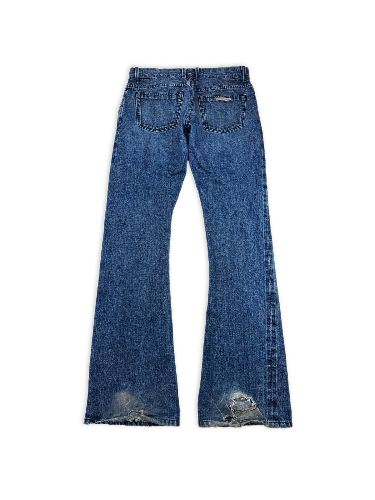 Chrome Hearts FU Cut Flared Heel Bite Blue Wash Long Denim Jeans