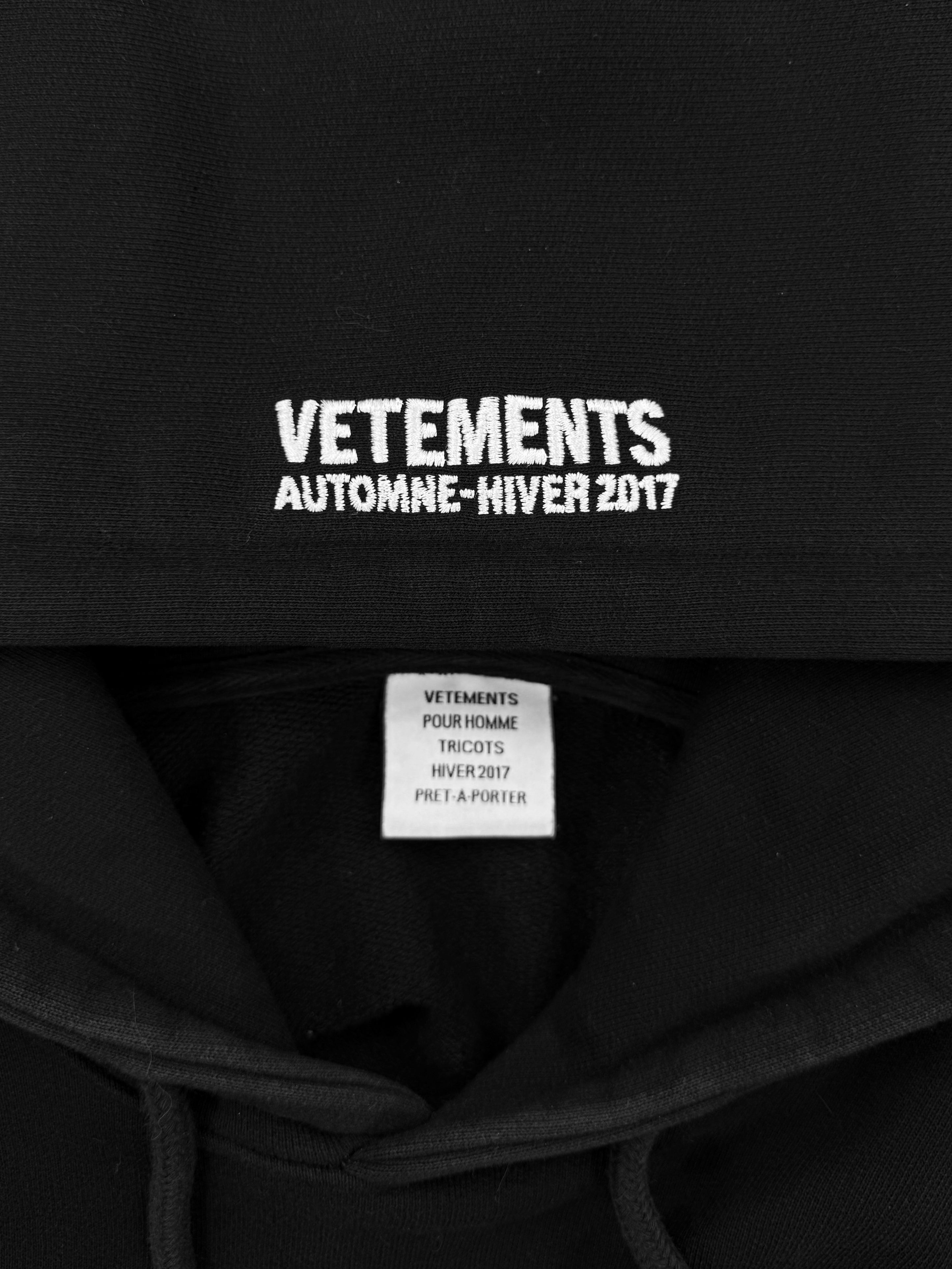AW16 Vetements ‘Eleven Inch Gun Club’ Target Black Hoodie