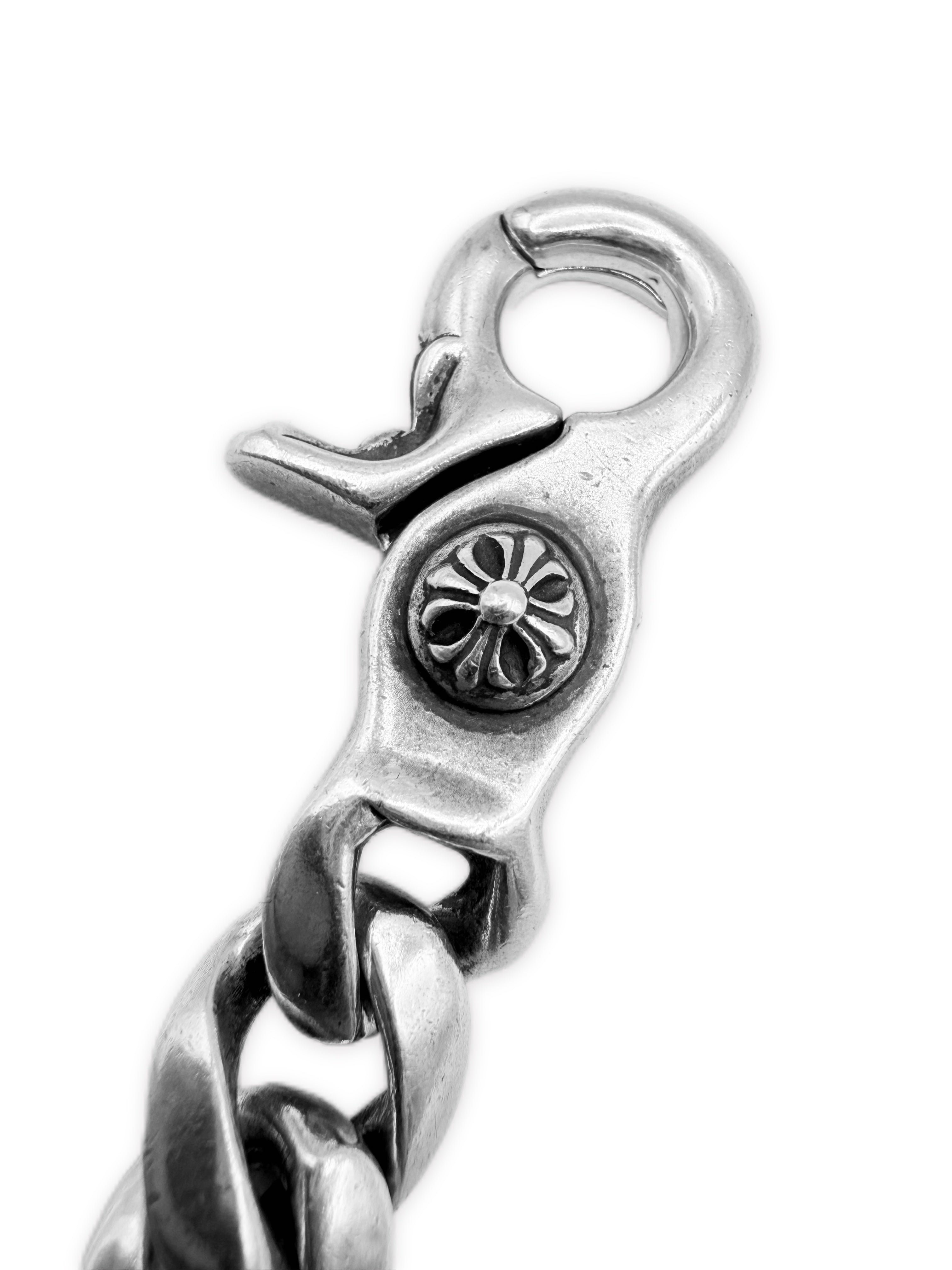 Chrome Hearts Dagger Lobster Clasp Cuban Link .925 Silver Keychain