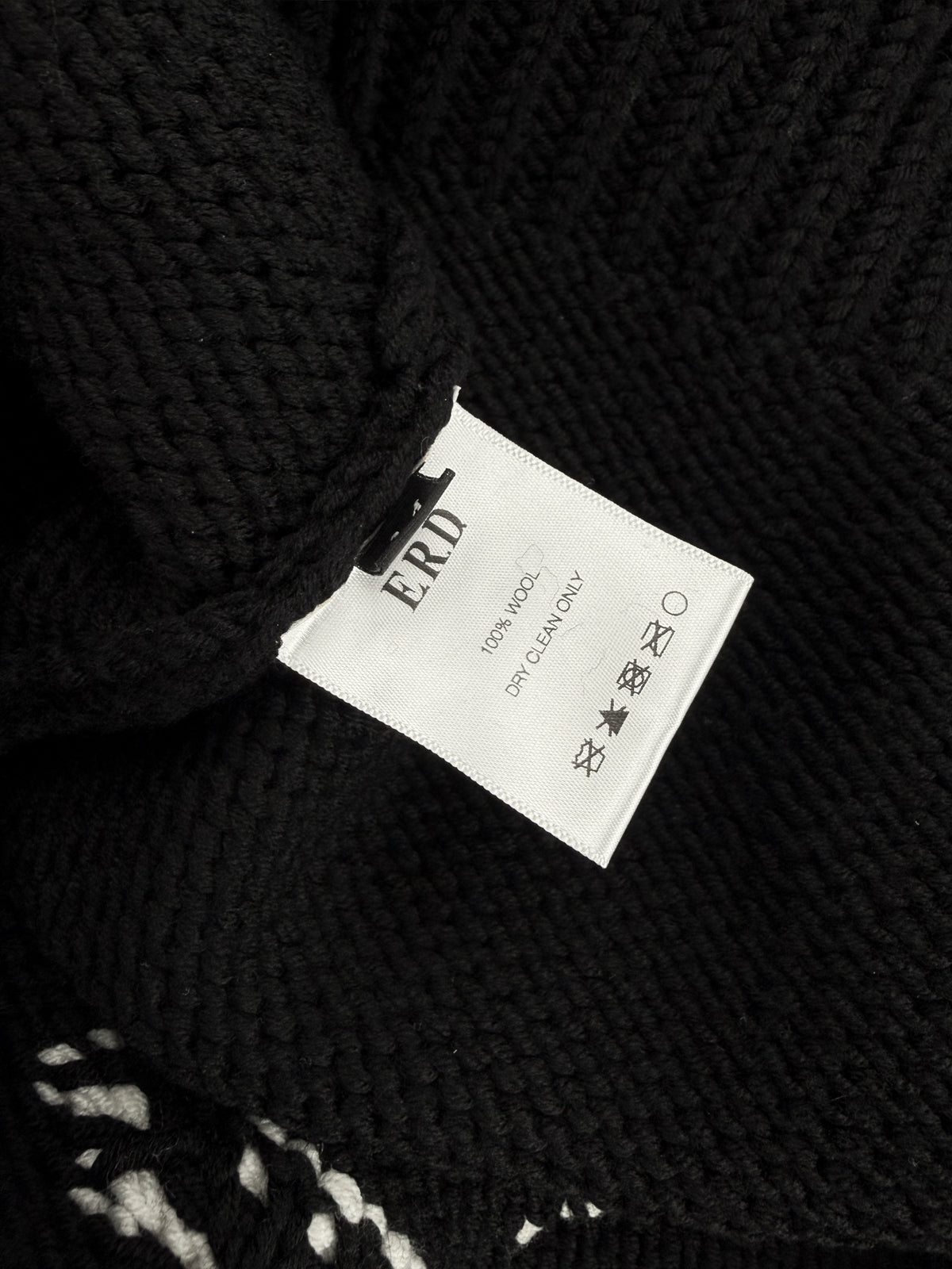 Enfants Riches Deprimes Cashmere Cable Knit Black Sweater