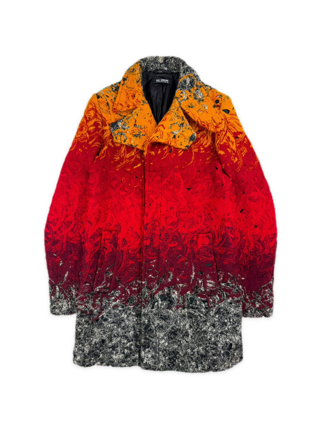 AW08 Raf Simons ‘Pheonix’ Fire Gradient Trench Coat