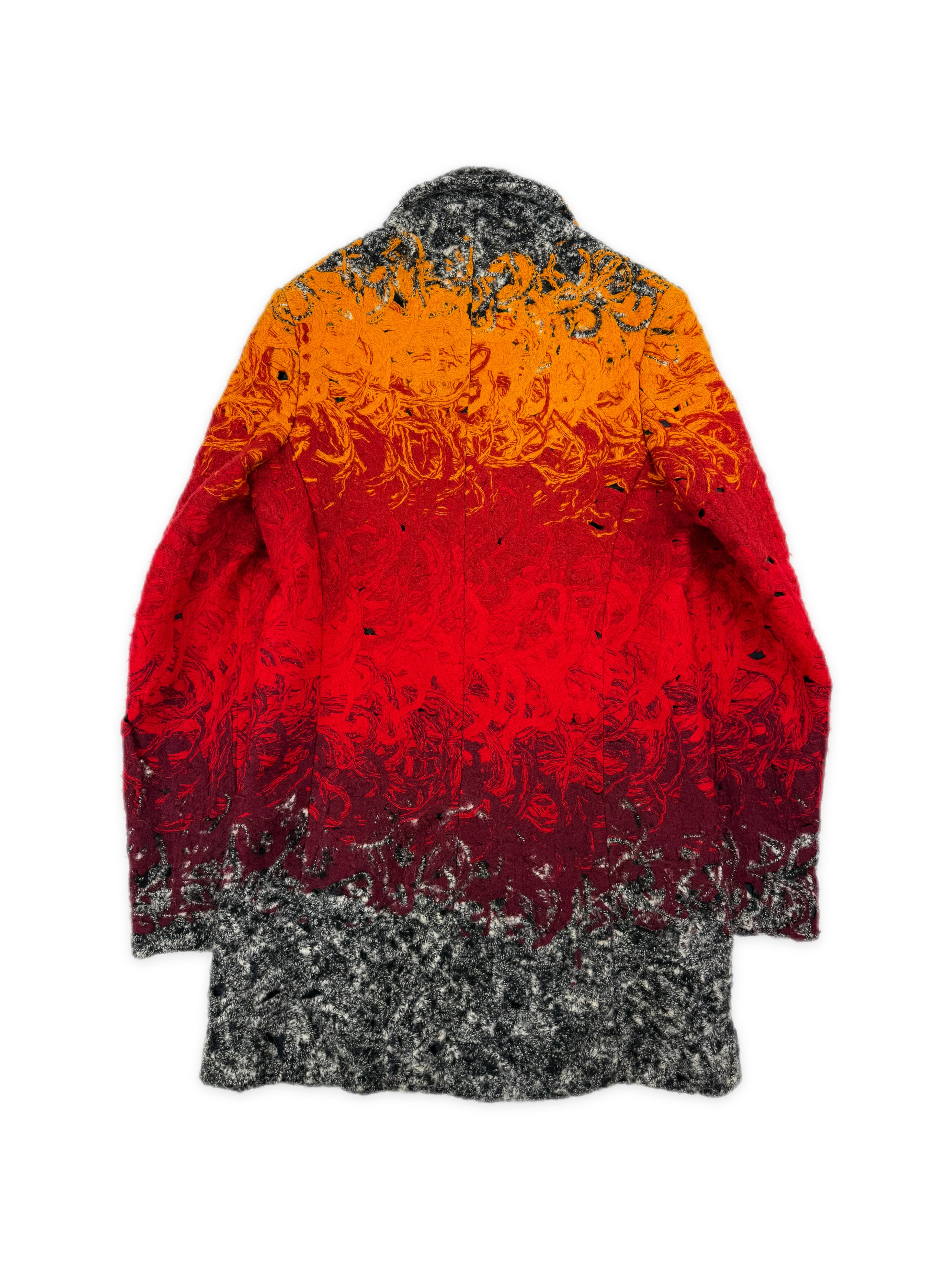 AW08 Raf Simons ‘Pheonix’ Fire Gradient Trench Coat