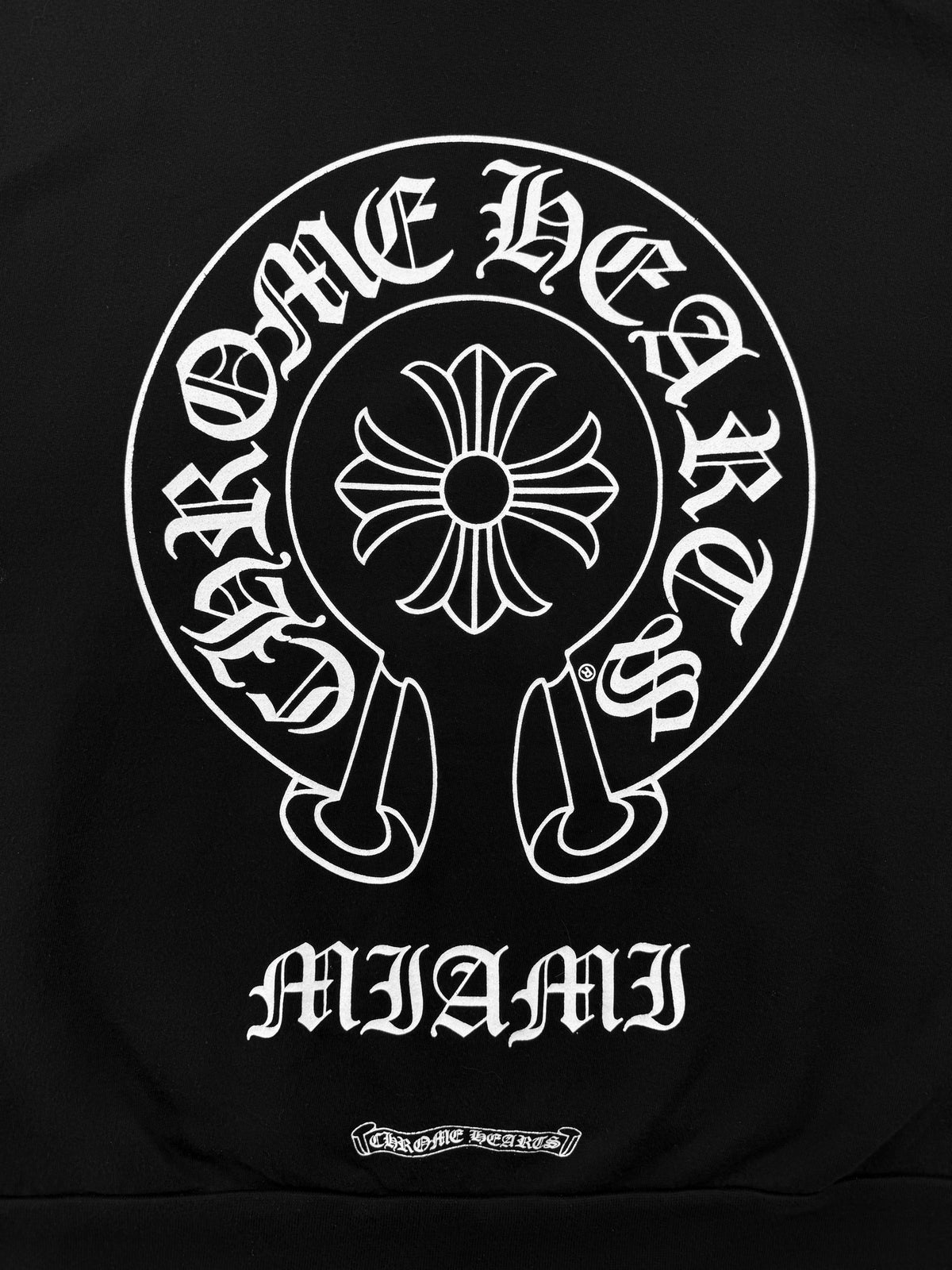 Chrome Hearts Miami Exclusive Horseshoe Logo Black Hoodie