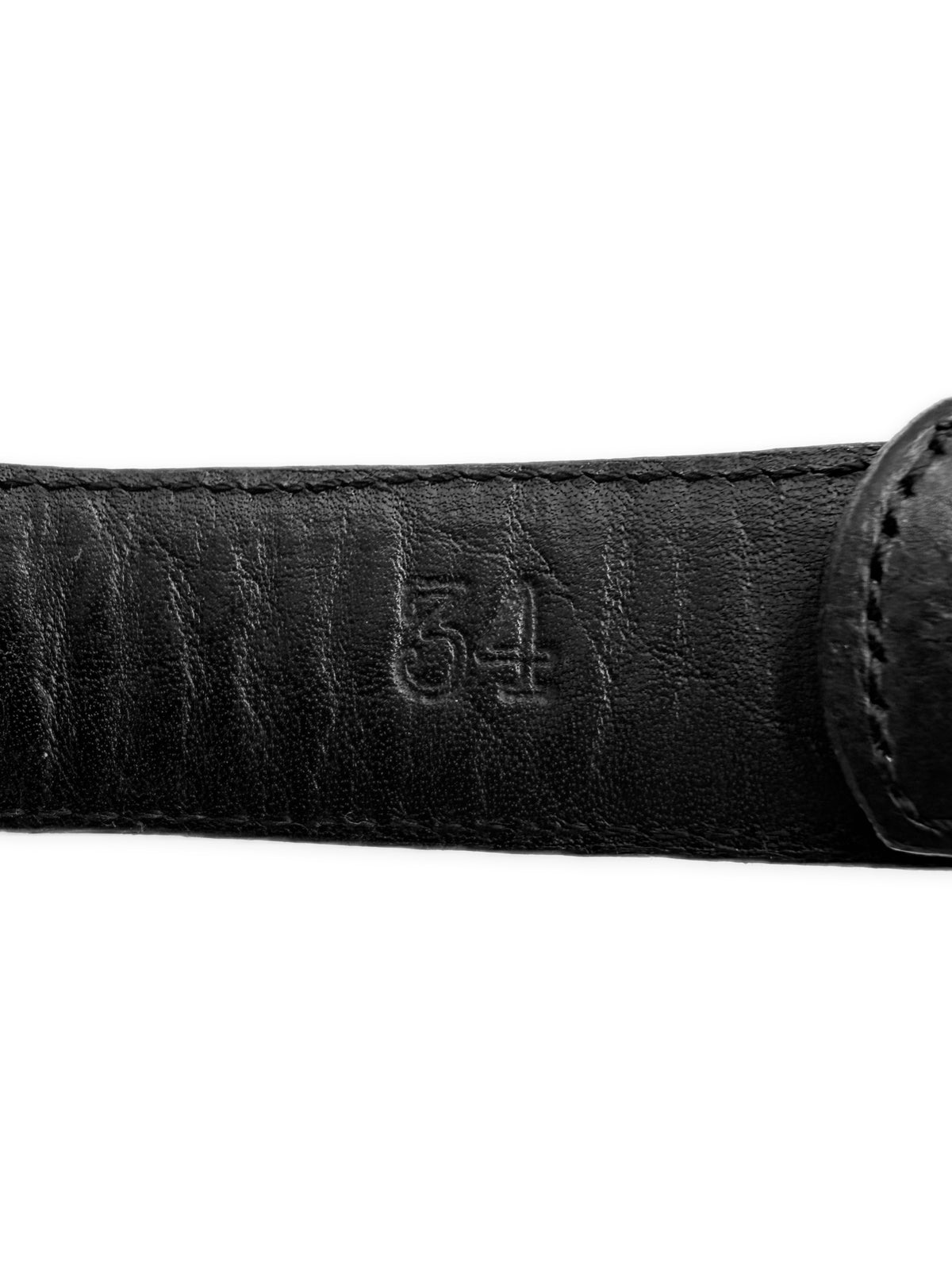 Chrome Hearts 1 inch Black Leather .925 Silver Belt Strap