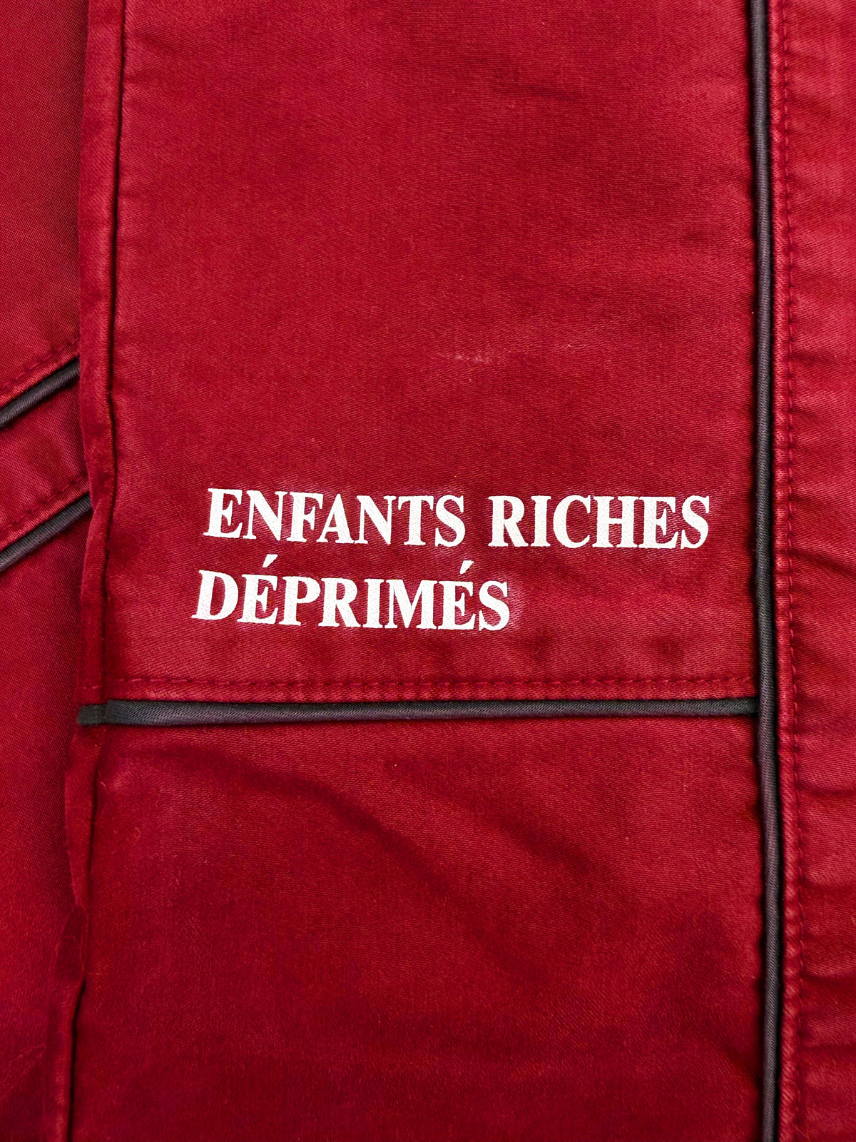 Enfants Riches Deprimes Panelled Red Logo Striped Track Pants
