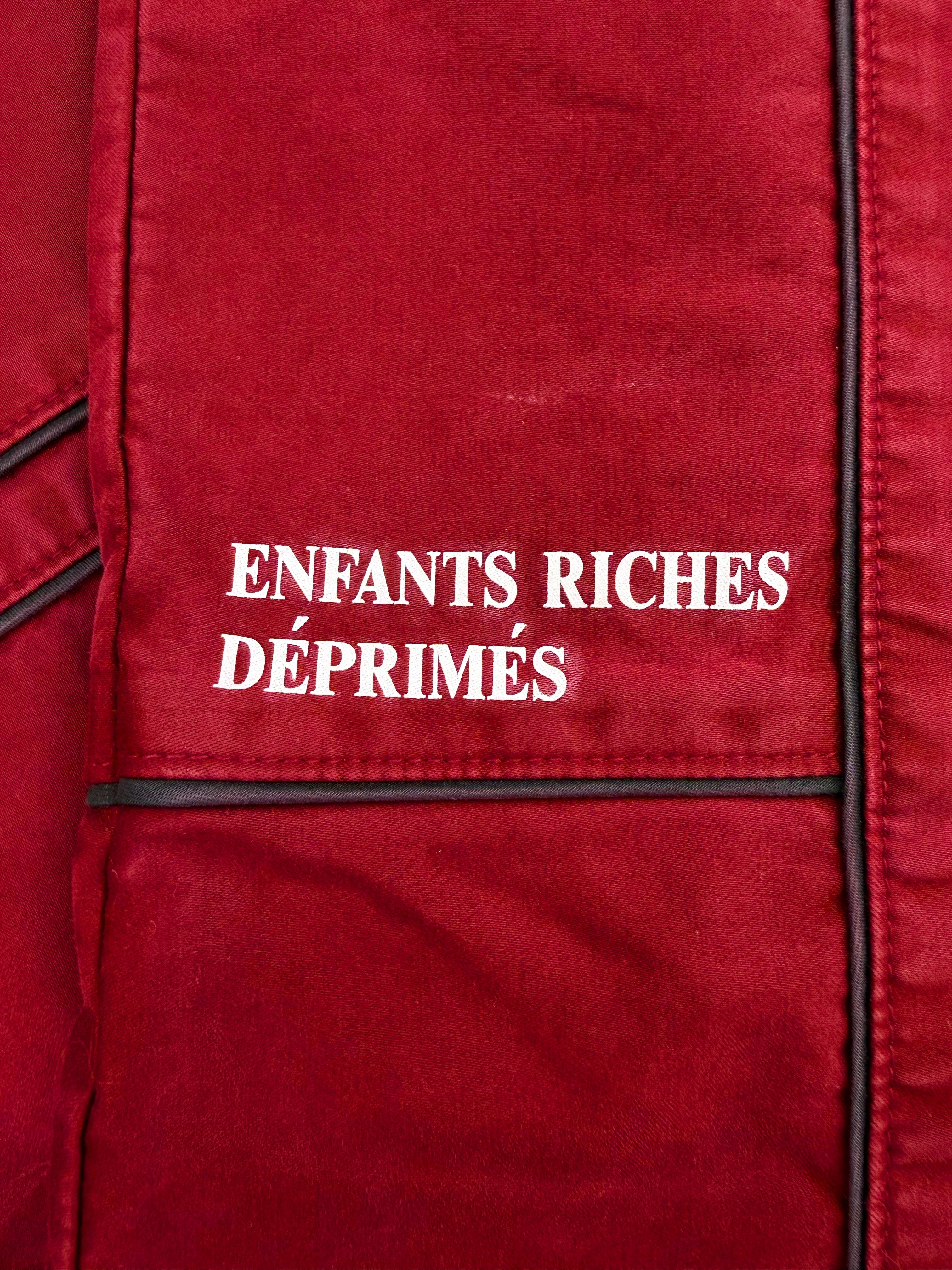 Enfants Riches Deprimes Panelled Red Logo Striped Track Pants