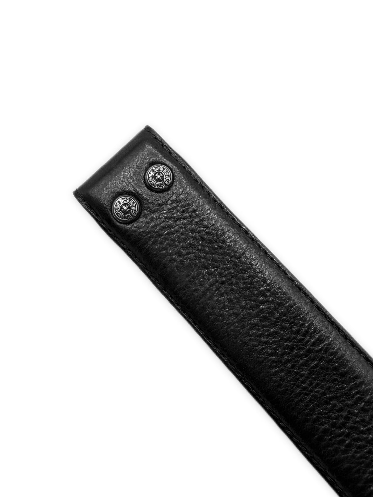 Chrome Hearts 1.5 inch Black Leather .925 Silver Belt
