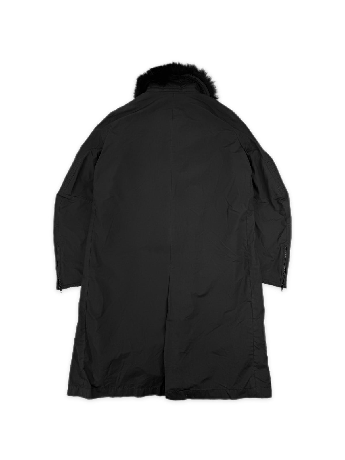 AW99 Helmut Lang Alpaca Fur Lined Nylon Ballistic Astro Parka