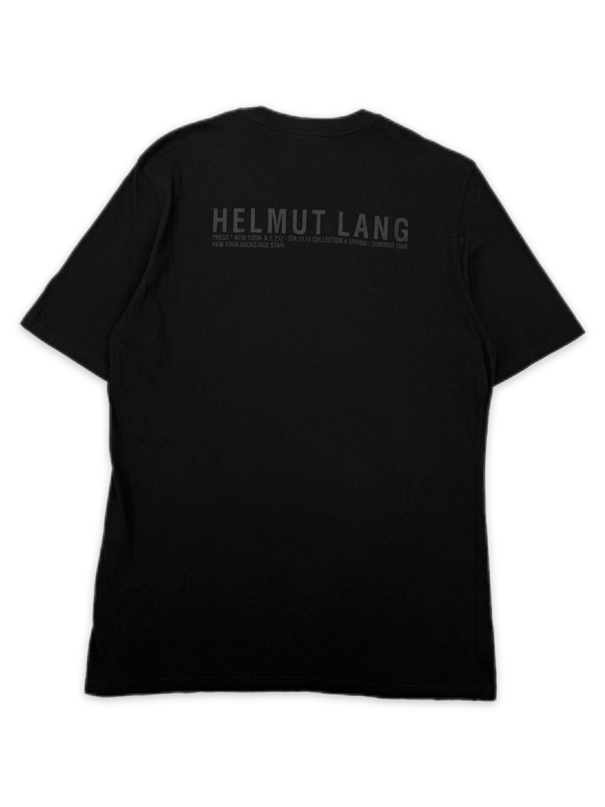 SS00 Helmut Lang Backstage Staff Black Logo T-Shirt