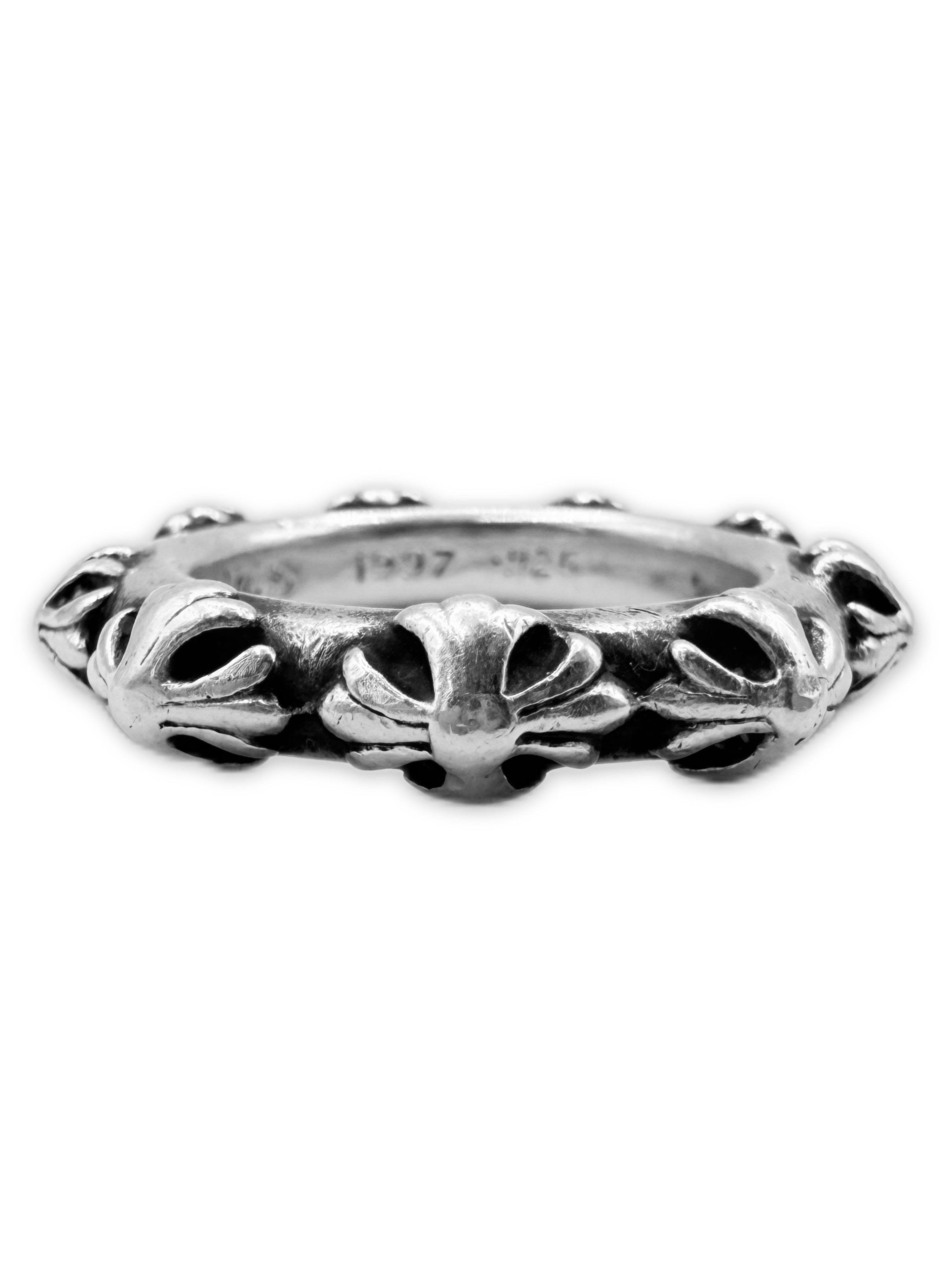 CHROME HEARTS CROSS BAND .925 SILVER RING | ArchiveThreads