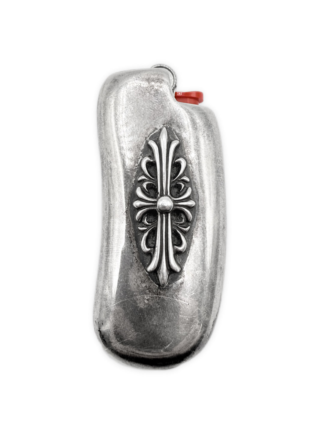 Chrome Hearts Floral .925 Silver Mini Lighter Holder Case