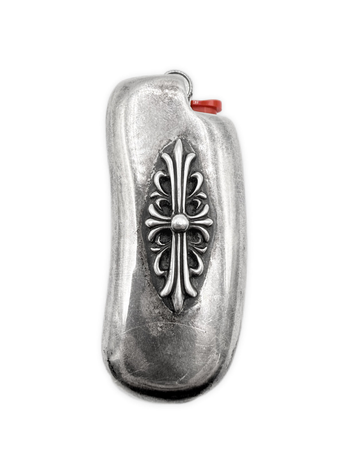 Chrome Hearts Floral .925 Silver Mini Lighter Holder Case