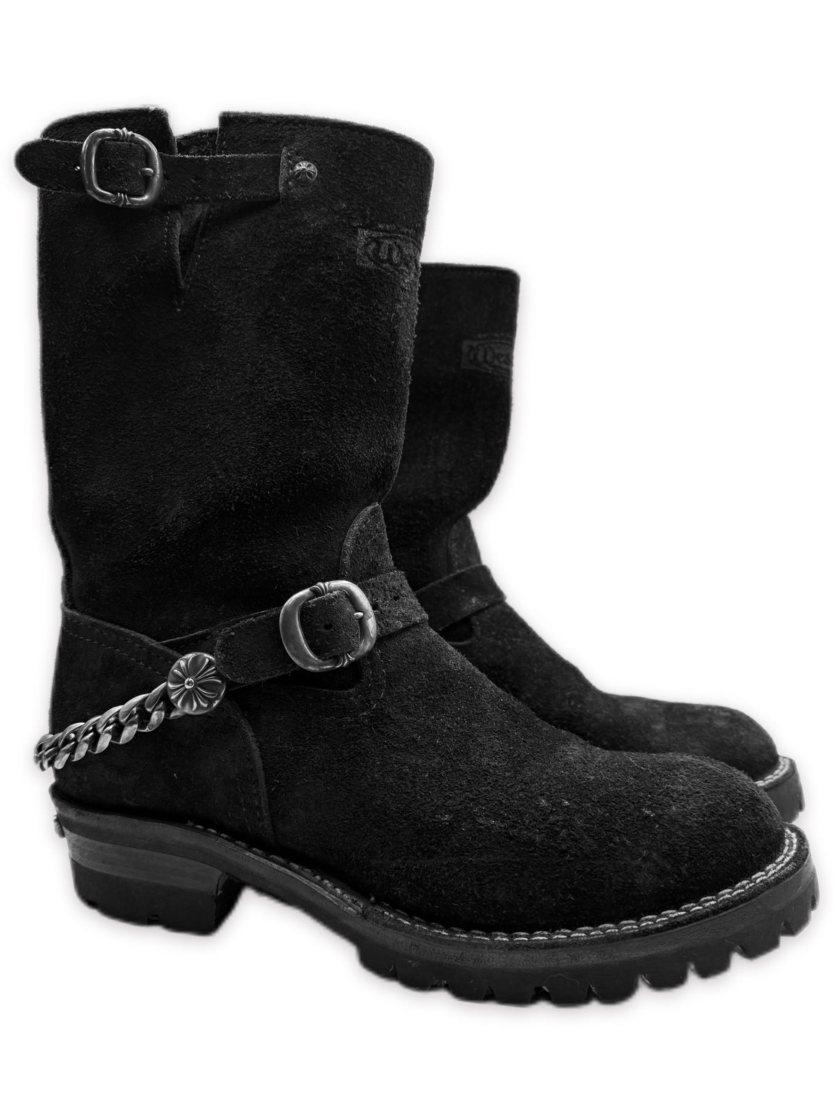 Chrome Hearts x Wesco Cuban Heel Suede Gunslinger Black Boots