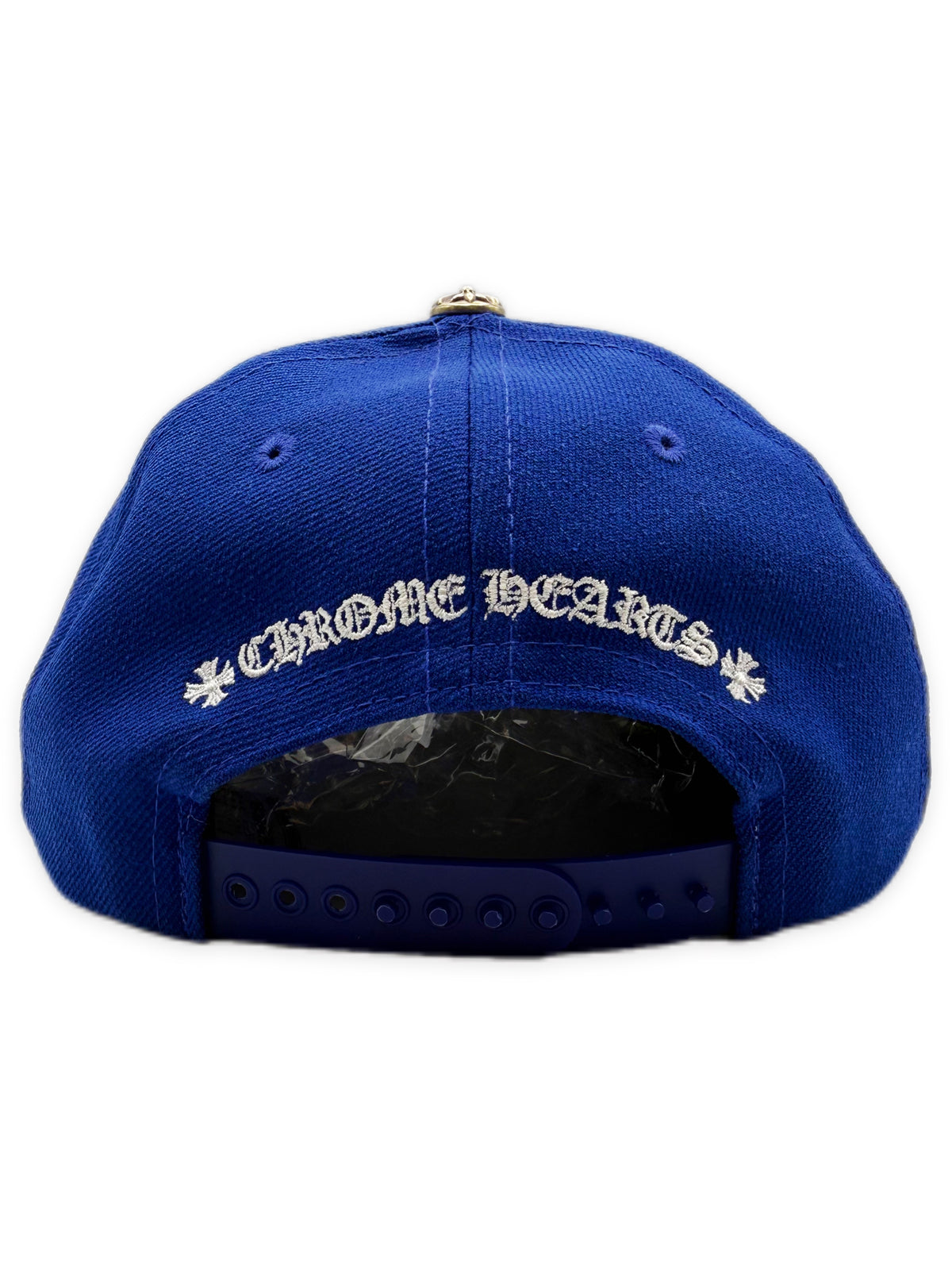 Chrome Hearts Blue CH .925 Silver Embroidered Snapback Hat